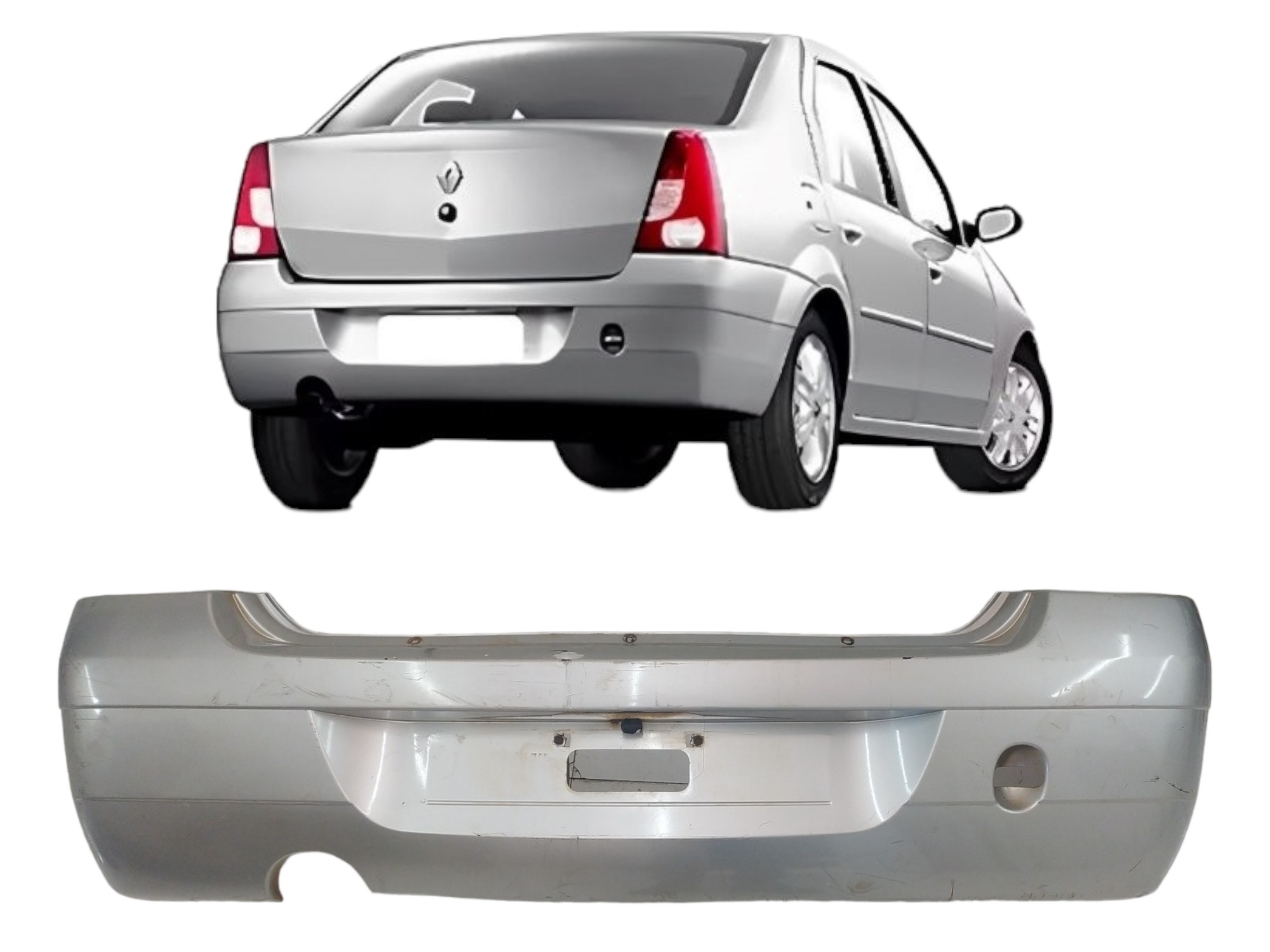 Parachoque Traseiro Renault Logan 2007 A 2010 Original