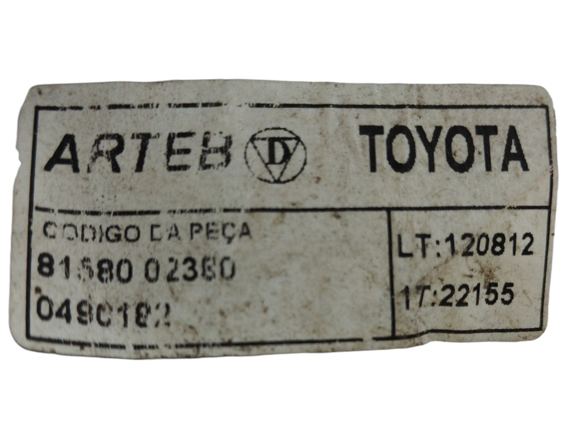 Lanterna Tras L/d Toyota Corolla 2010 A 2014 Original 2