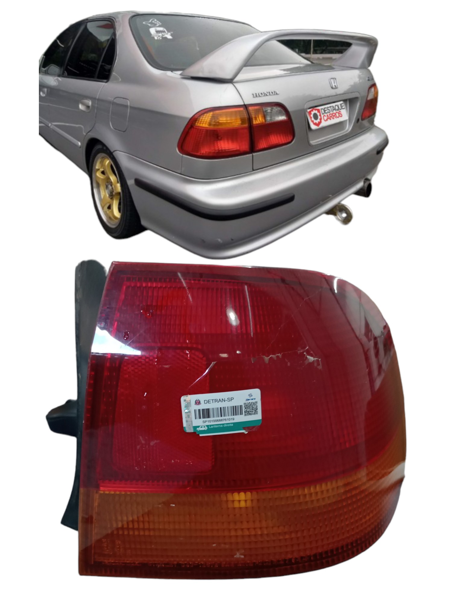 Lanterna Tras L/d Civic 95 A 99 Usada Original
