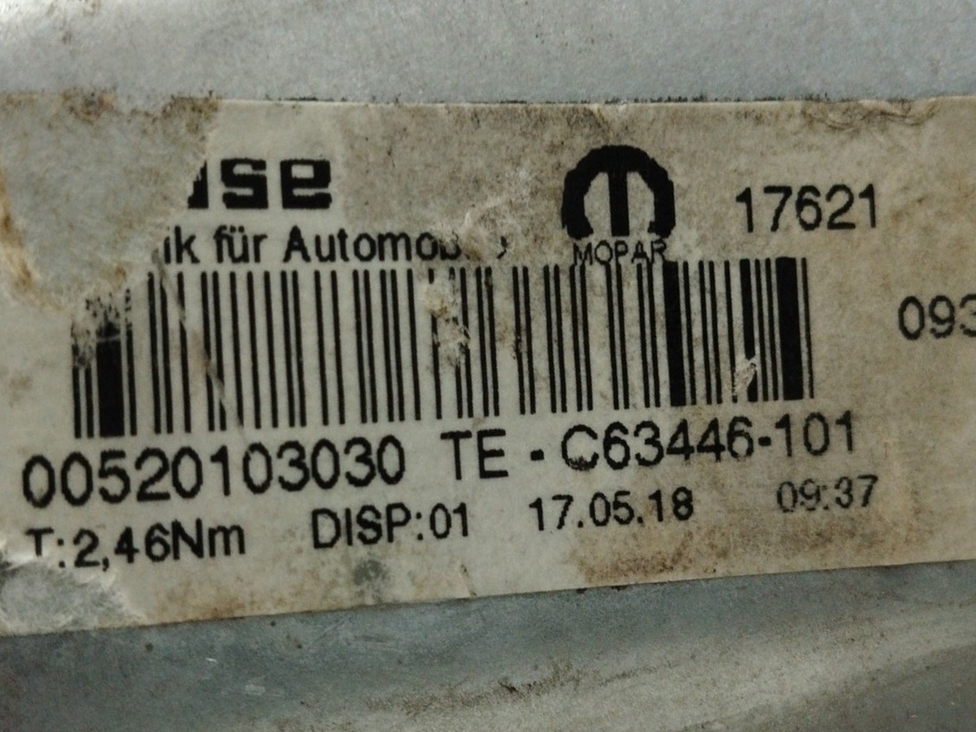 Maquina Vidro Manual Traseira L/e Fiat Mobi Original 3