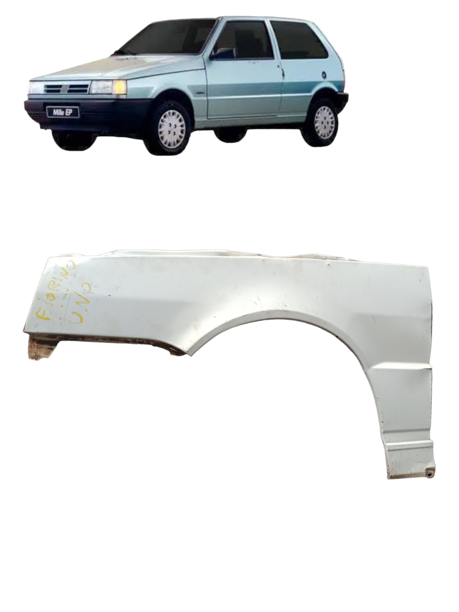 Paralama L/E fiat uno 2004 a 13 usado original c/detalhes