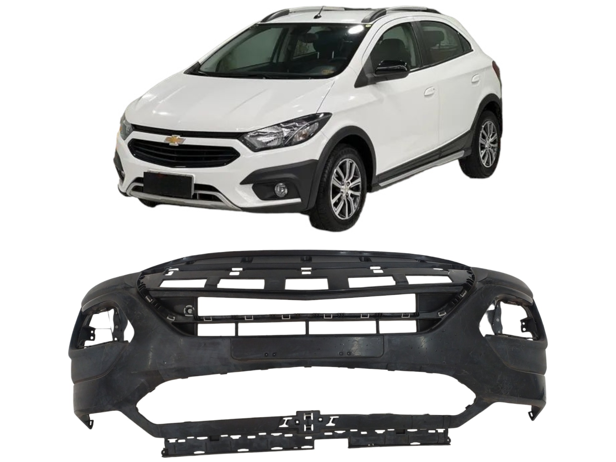 Parachoque Dianteiro Gm Onix Activ 2017 A 2019 Original  Preto 2
