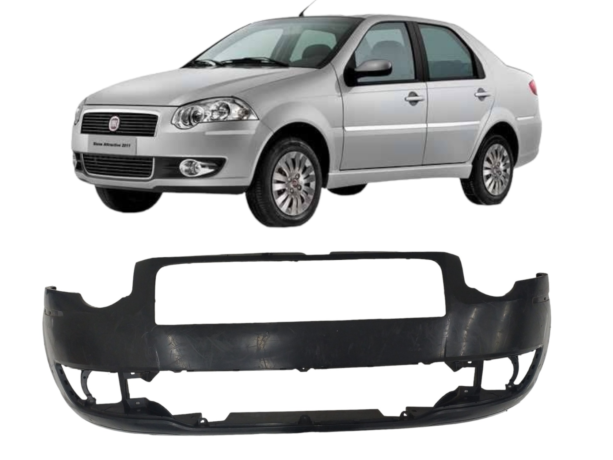 Parachoque Dianteiro Fiat Siena, Palio 2008 A 2011 Paralelo