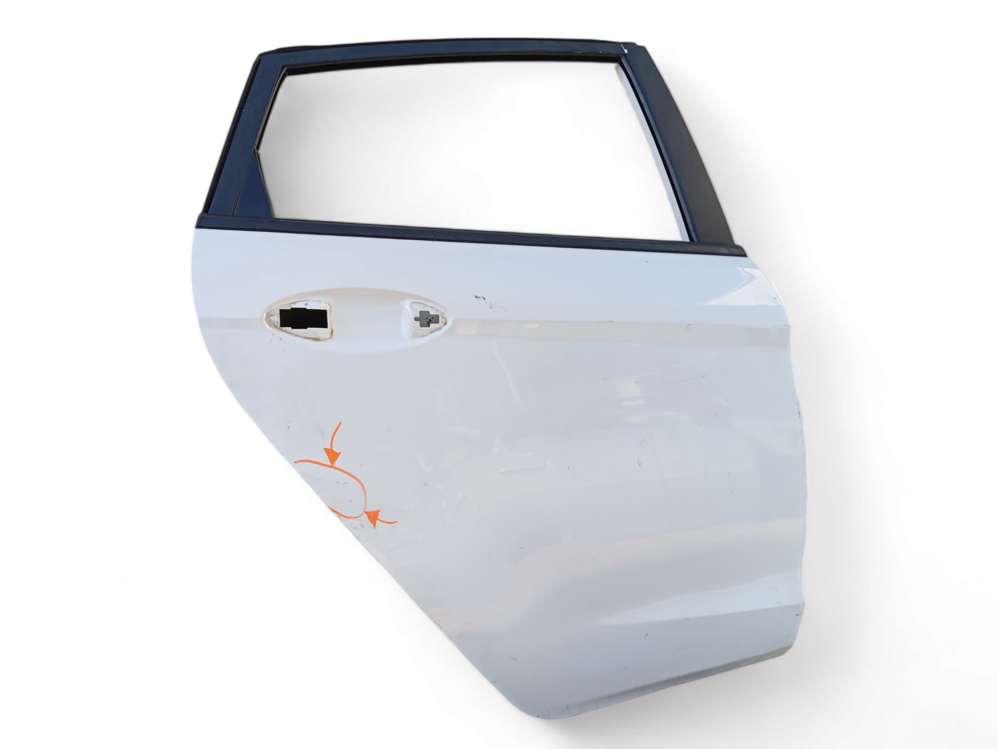 Porta Tras L/d Ford New Fiesta 2013 A 2017 Original  Traseira Direito Branco 2