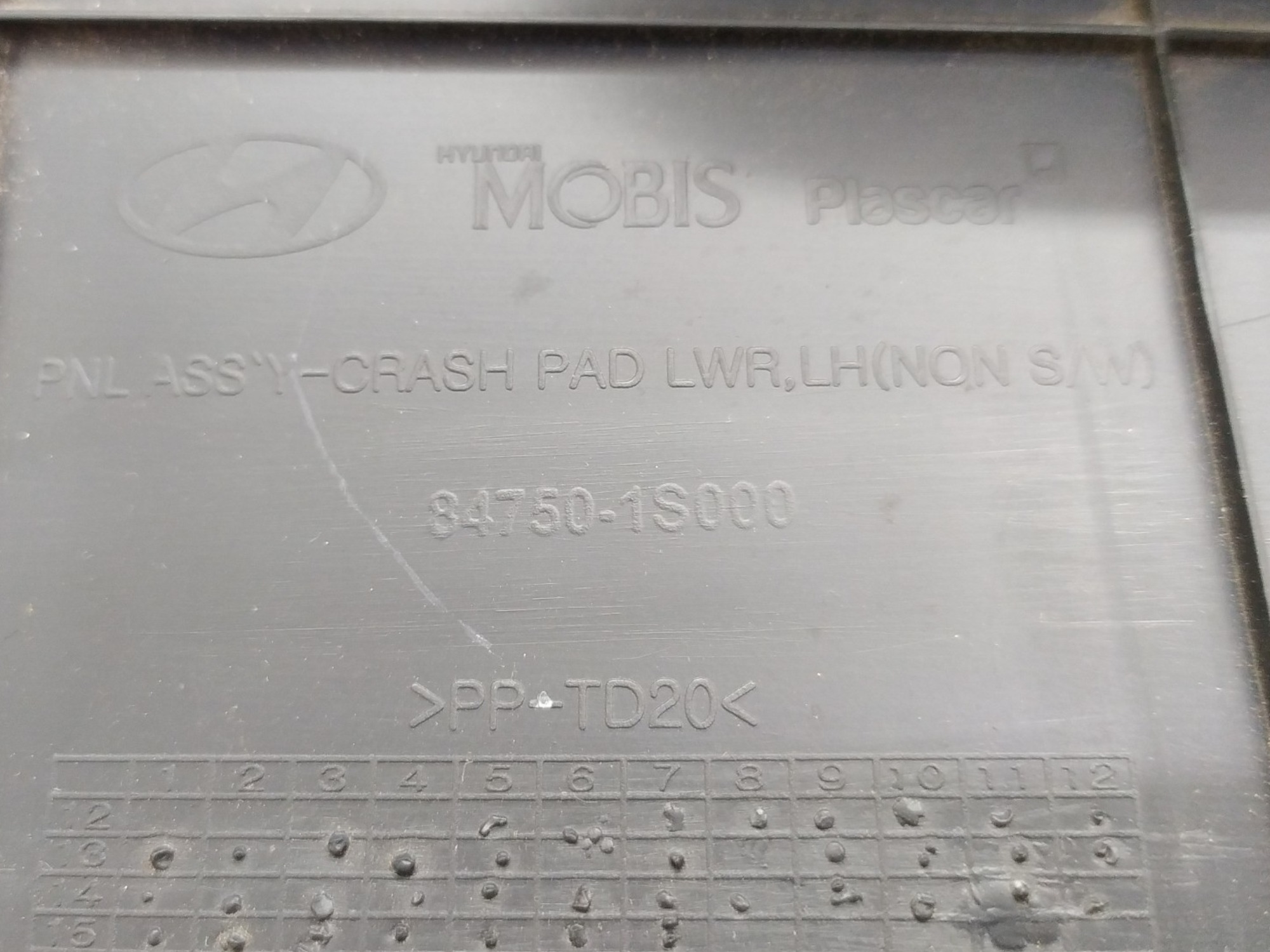 Acabamento Inferior Painel Hyundai Hb20 2012 A 2018 Original 5