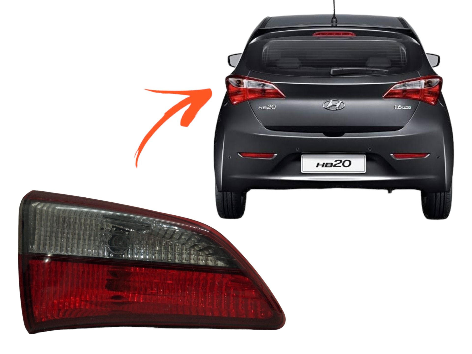 Lanterna Tras Tampa L/e Hyundai Hb20 2013 A 2016 Original