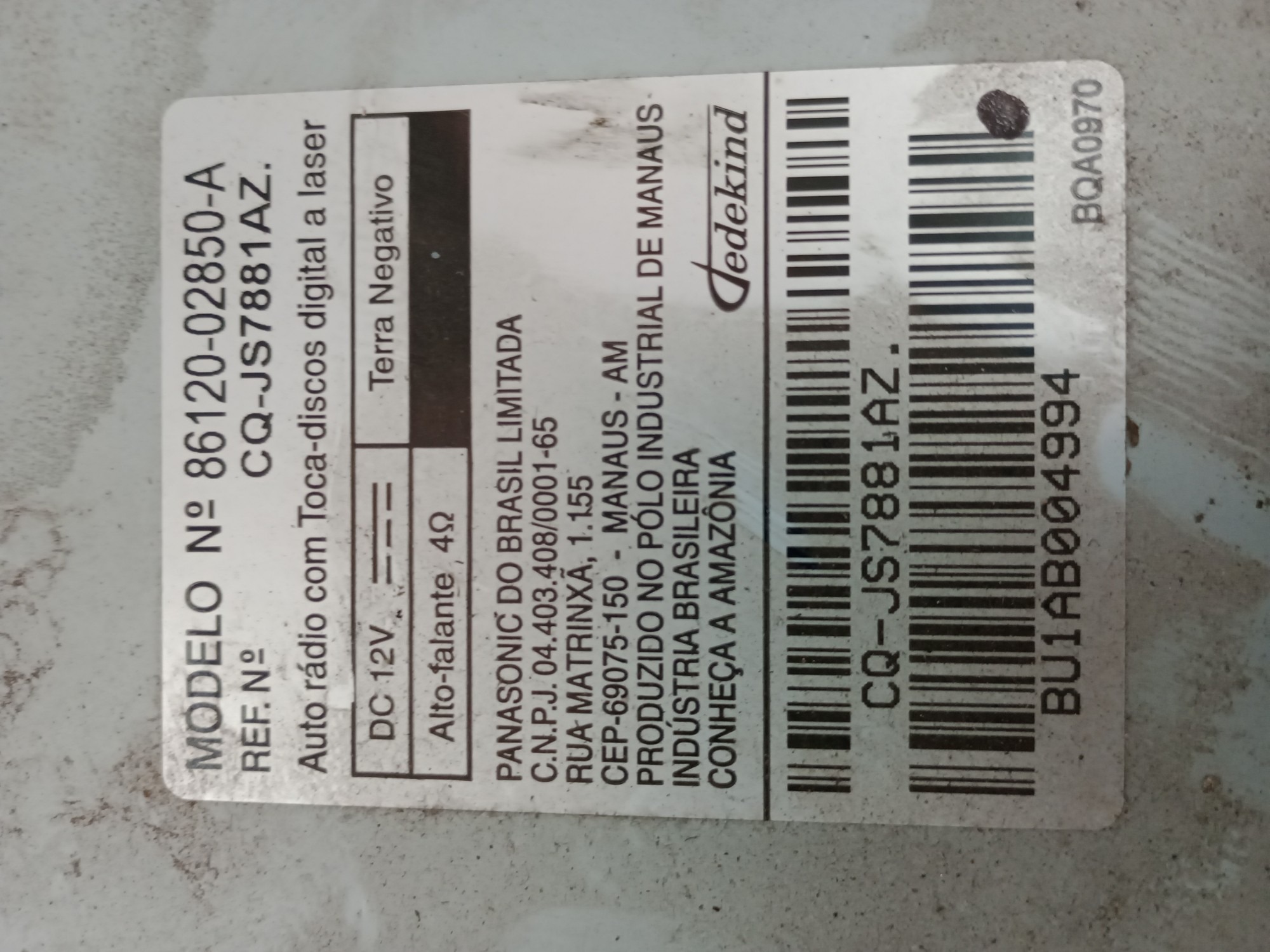Radio Original Toyota Corolla 2008 A 2014 4