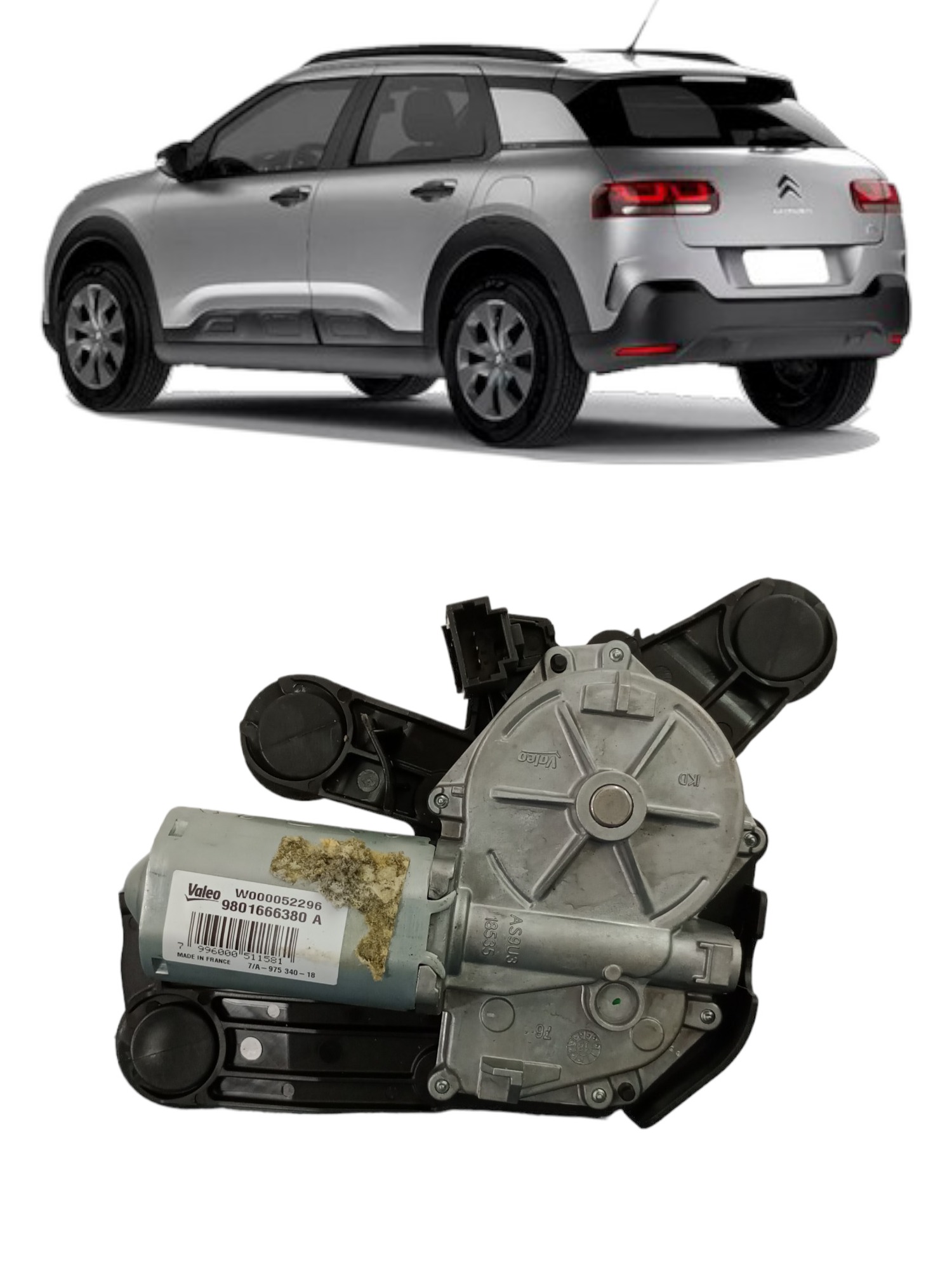 Motor Limpador Traseiro C4 Cactus 2017 A 20 Usado Original 2