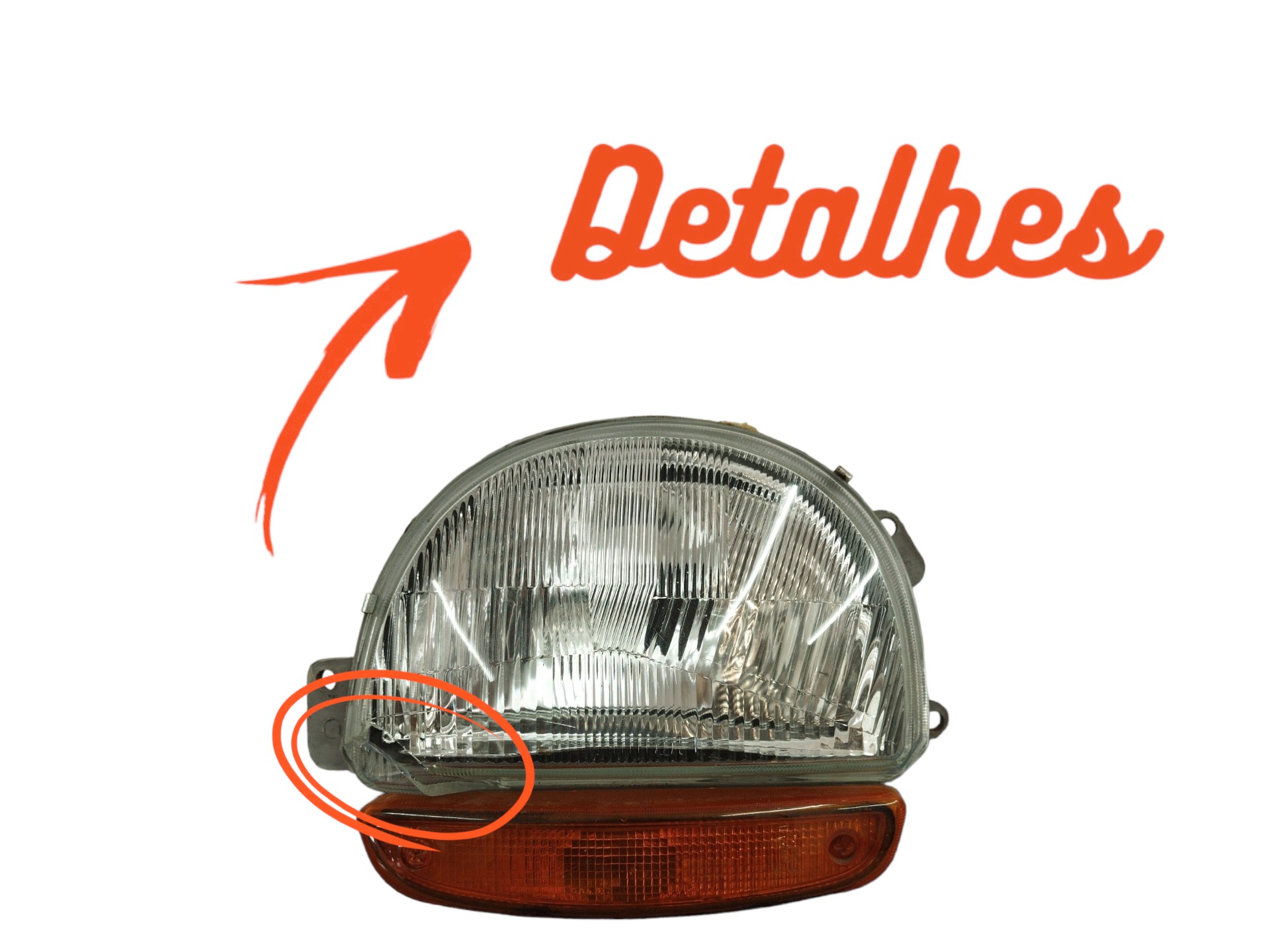 FAROL L/E RENAULT TWINGO 1995 A 1999 PARALELO C/DETALHES 3