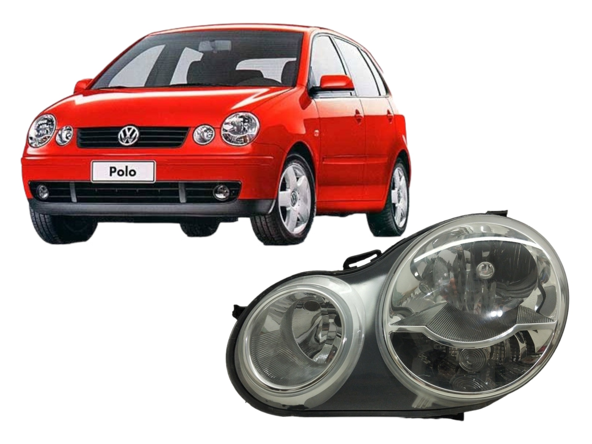 Farol L/e Volkswagen Polo 2002 A 2006 Original
