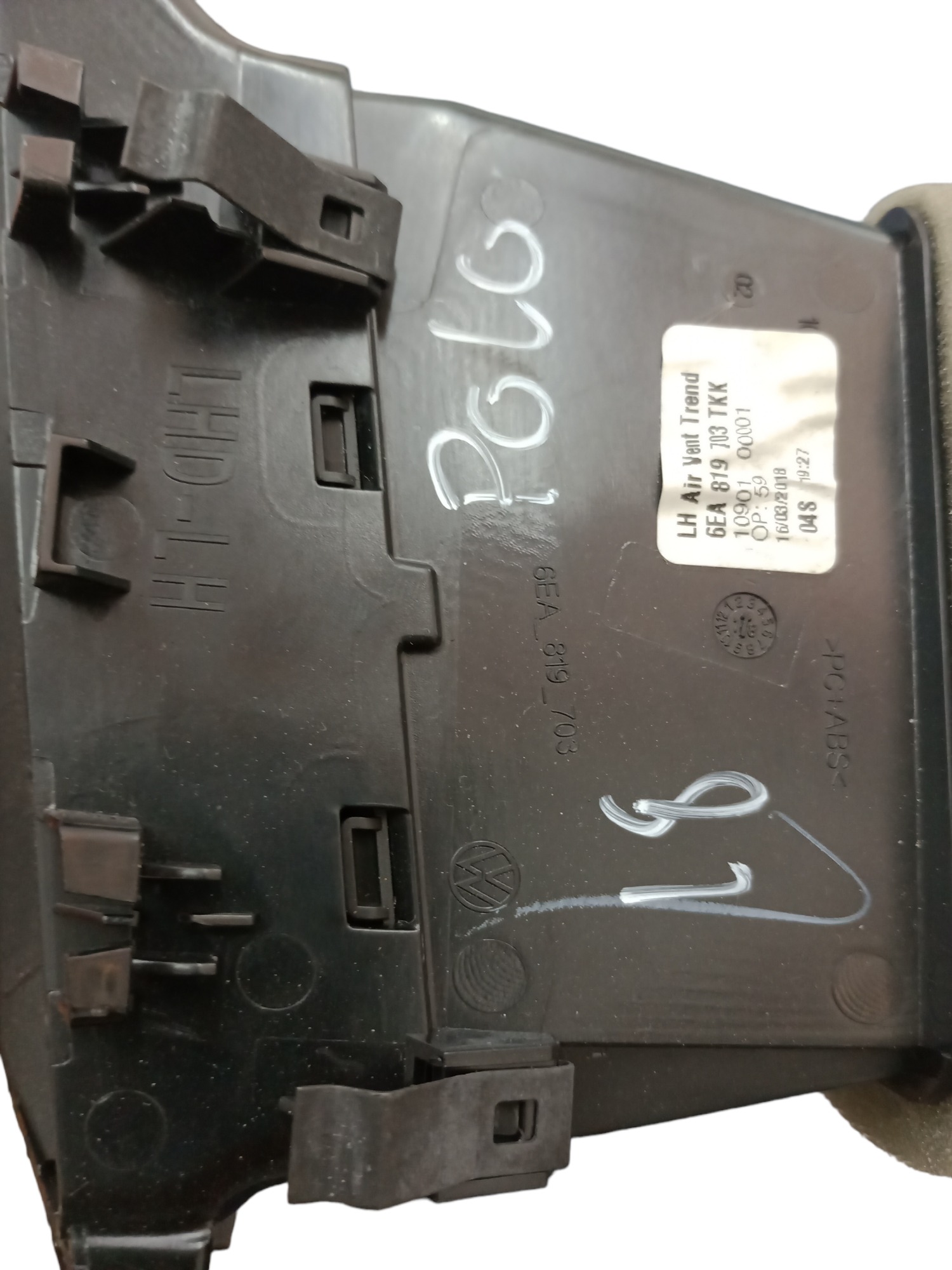 Difusor De Ar L/e Vw Polo 2018 Original 4