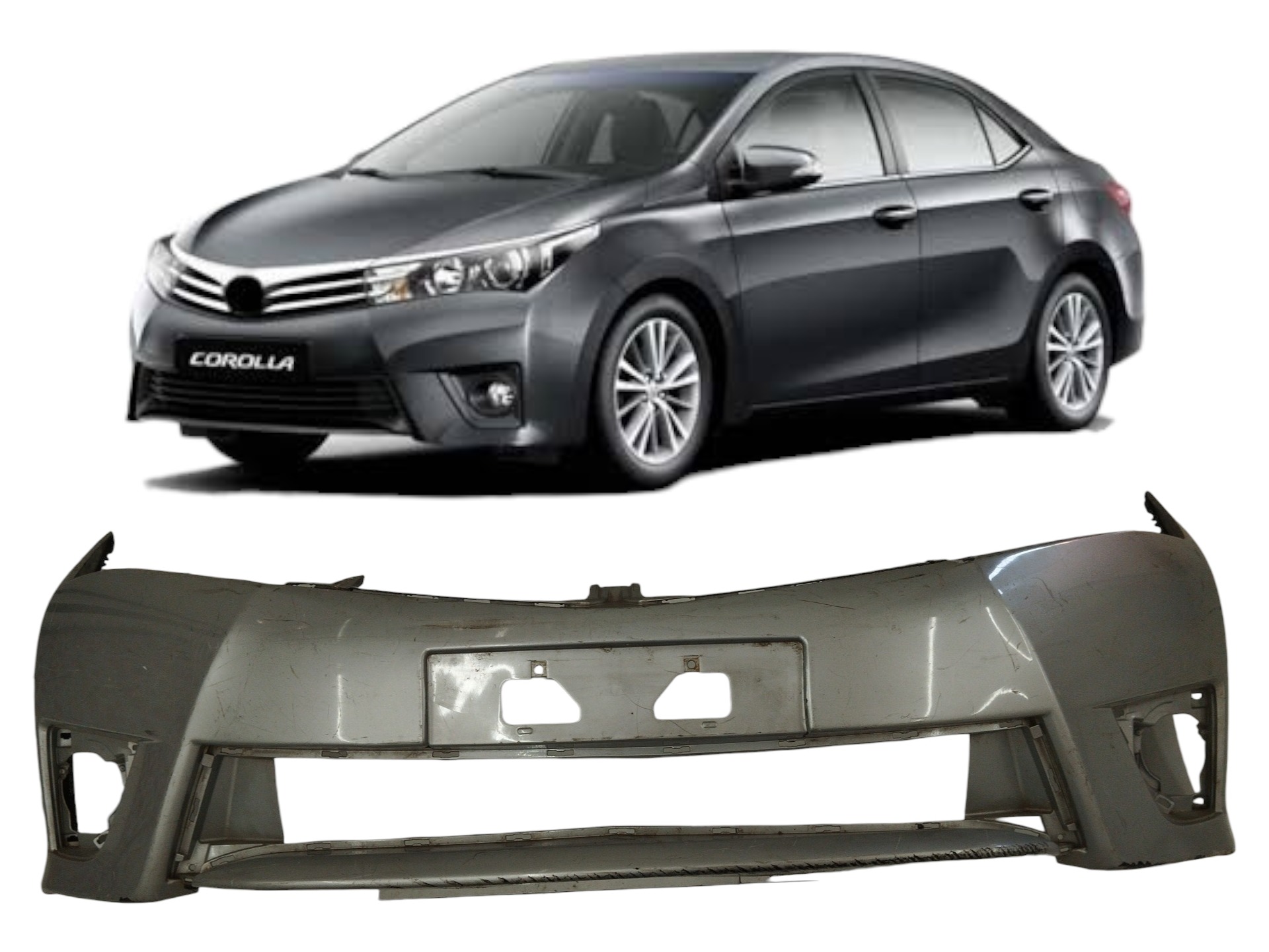 Parachoque Dianteiro Corolla 2015 A 2017 Original C/detalhes