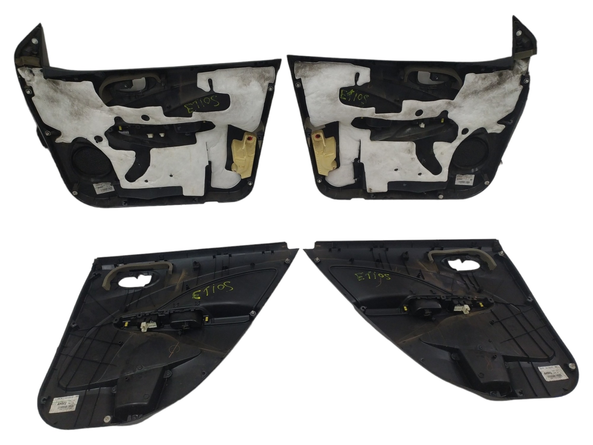 Jogo De Forro De Portas Toyota Etios 2013 A 2020 Original  Preto 6