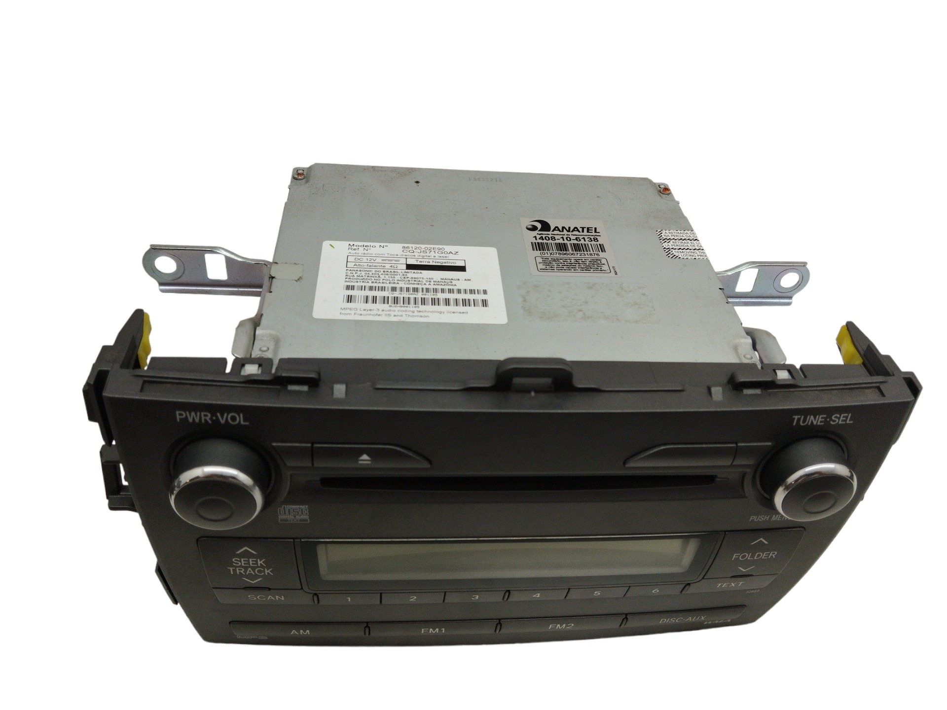Radio Original Toyota Corolla 2013 86120-02e90 Sem Código 3