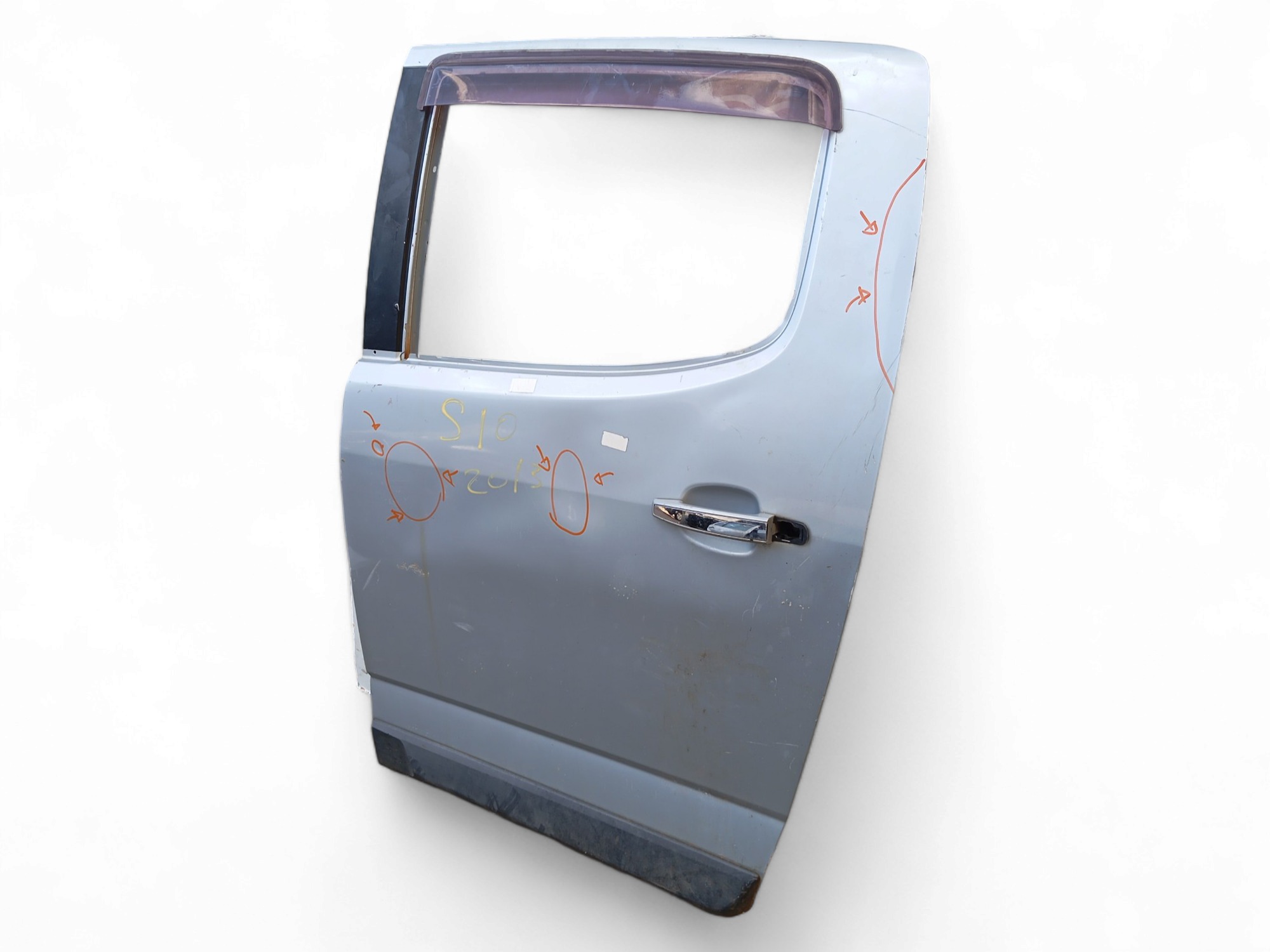 Porta Traseira L/e Chevrolet S10 2014/19 Original C/detalhes – Traseira – Esquerdo – Prata 3