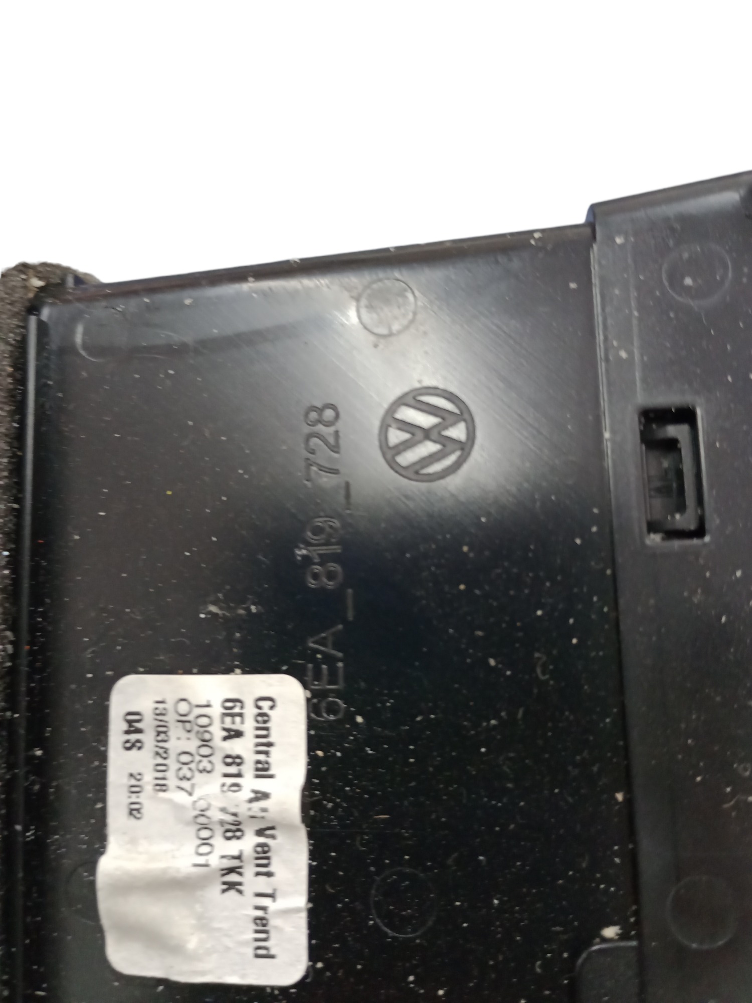 Difusor De Ar Central Volkswagen Polo 2018 Original 4