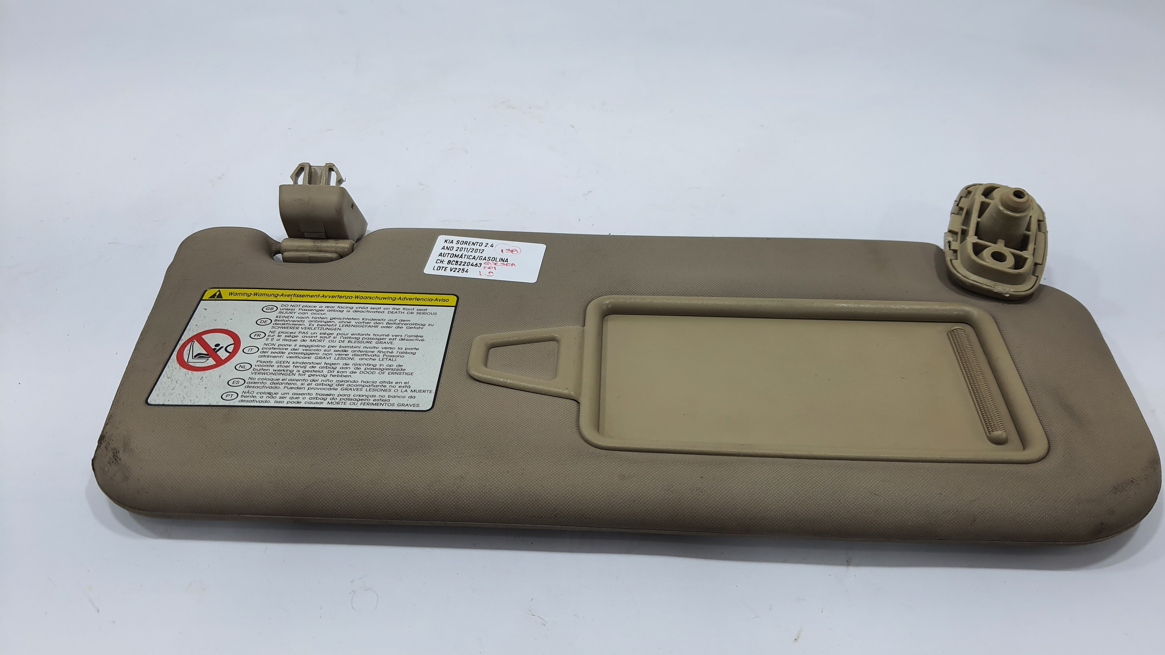 Quebrasol Lado Direito Kia Sorento 2.4 2012 V2254 5