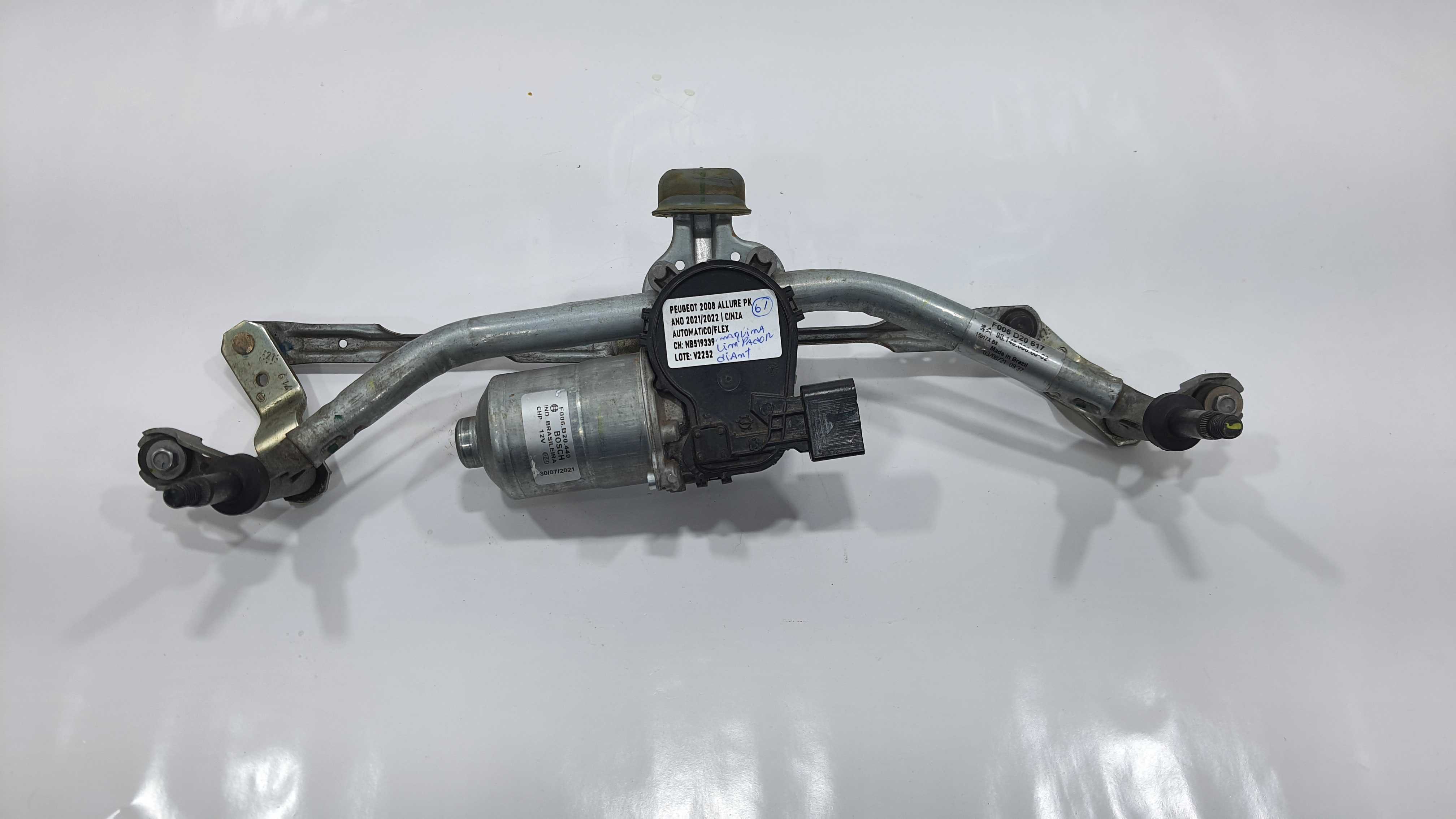 Máquina Limpador Dianteira Peugeot 2008 1.6 16v 2022 V2252 5