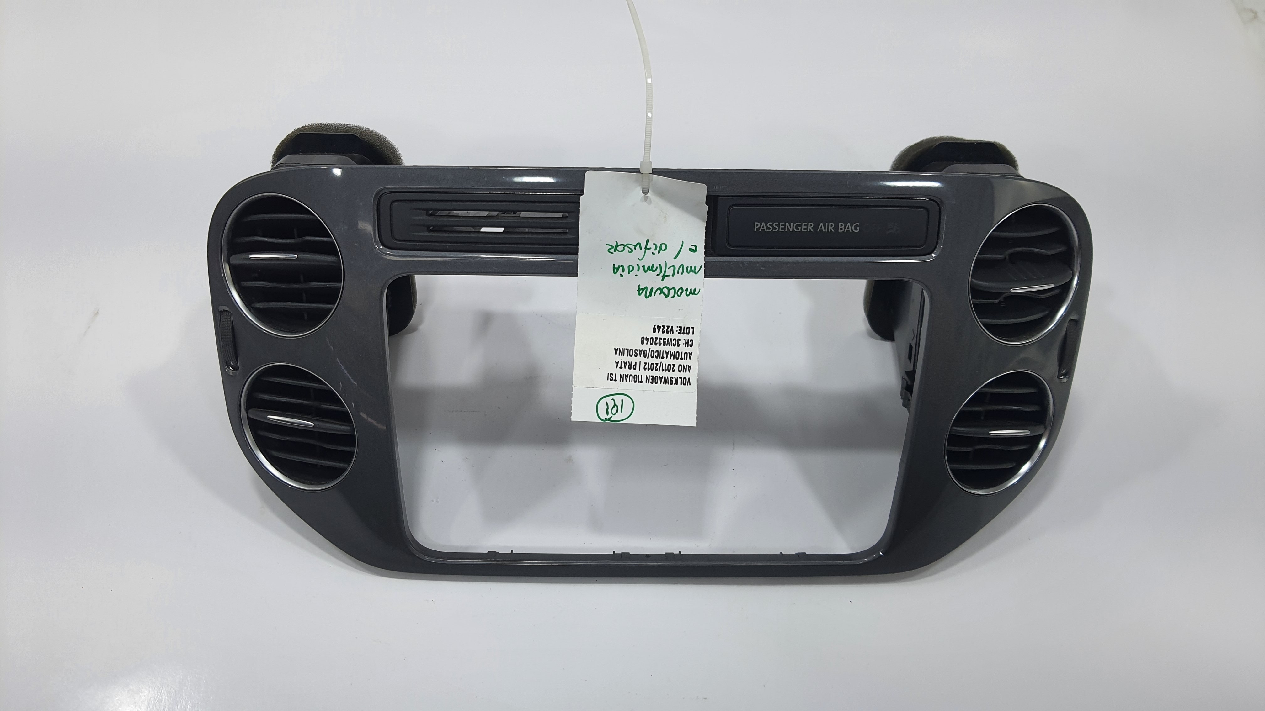 Moldura Multimidia Volkswagen Tiguan 2012 V2249 Preto 4