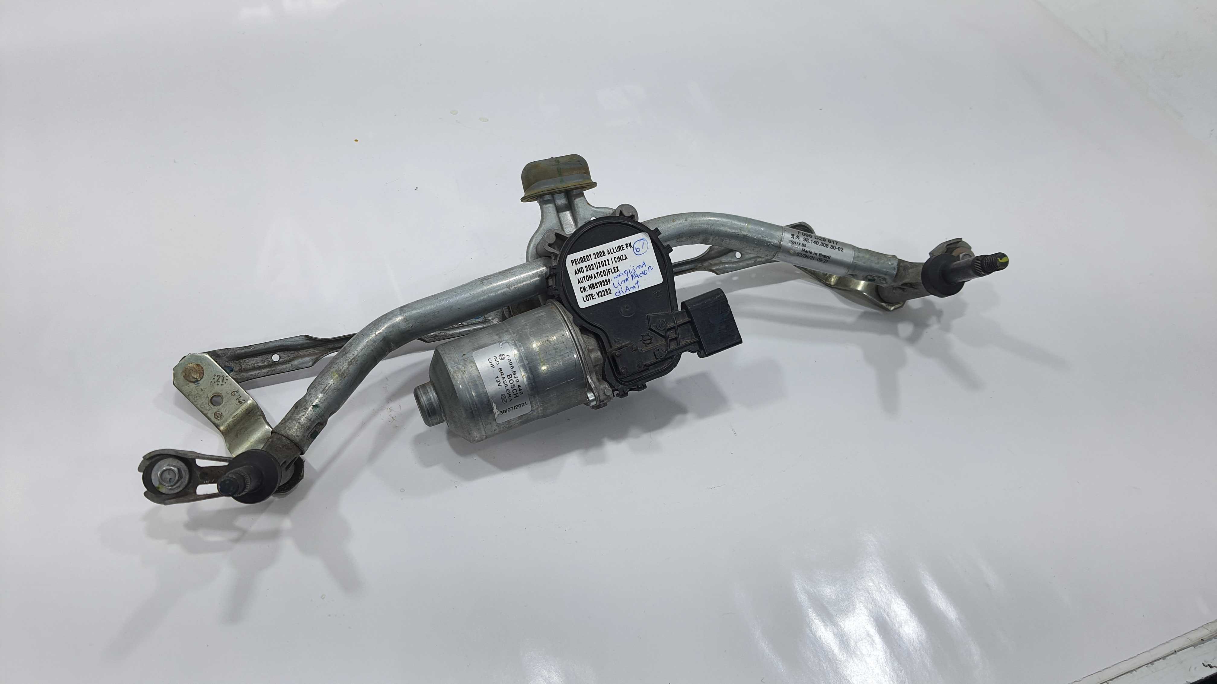 Máquina Limpador Dianteira Peugeot 2008 1.6 16v 2022 V2252 6