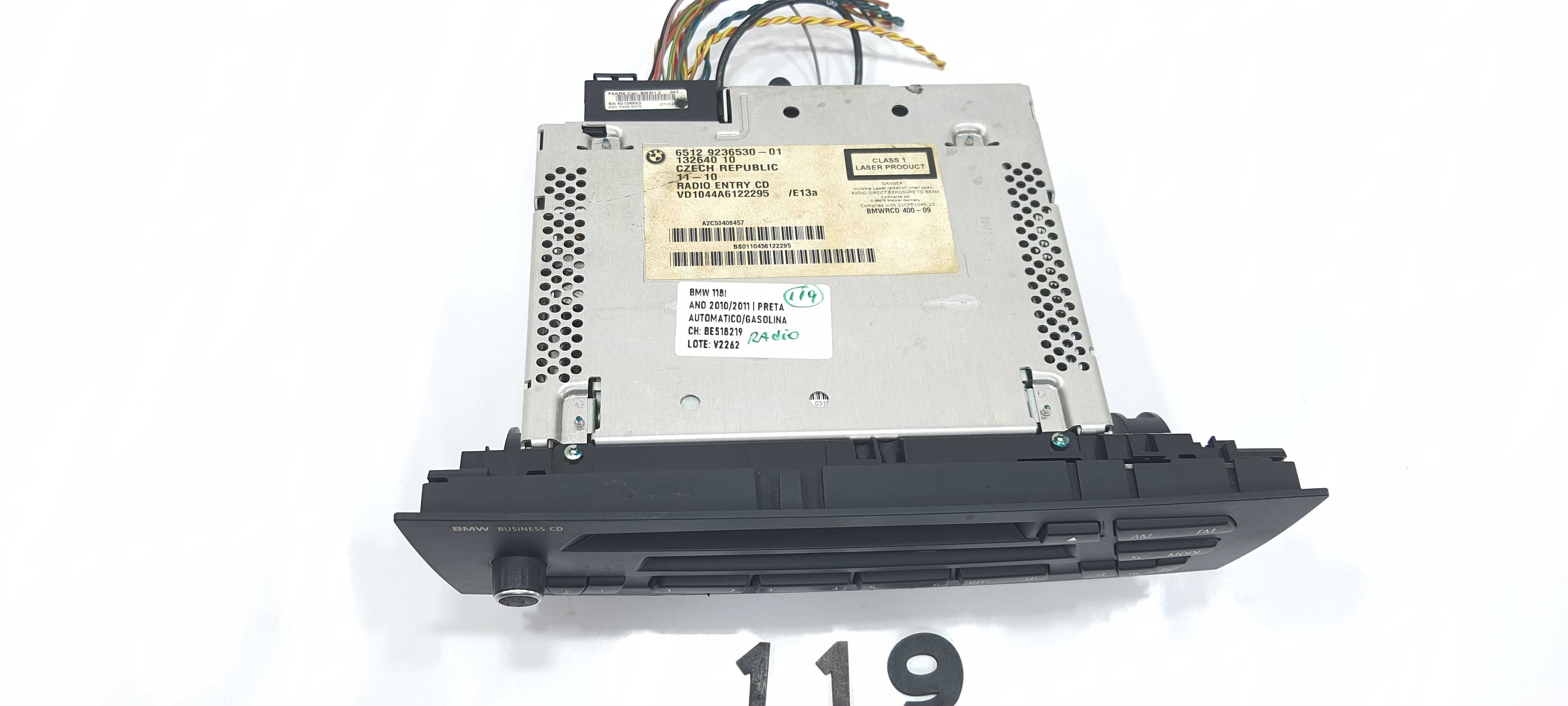 Radio Som Bmw 118i Ano 2011 V2262 5