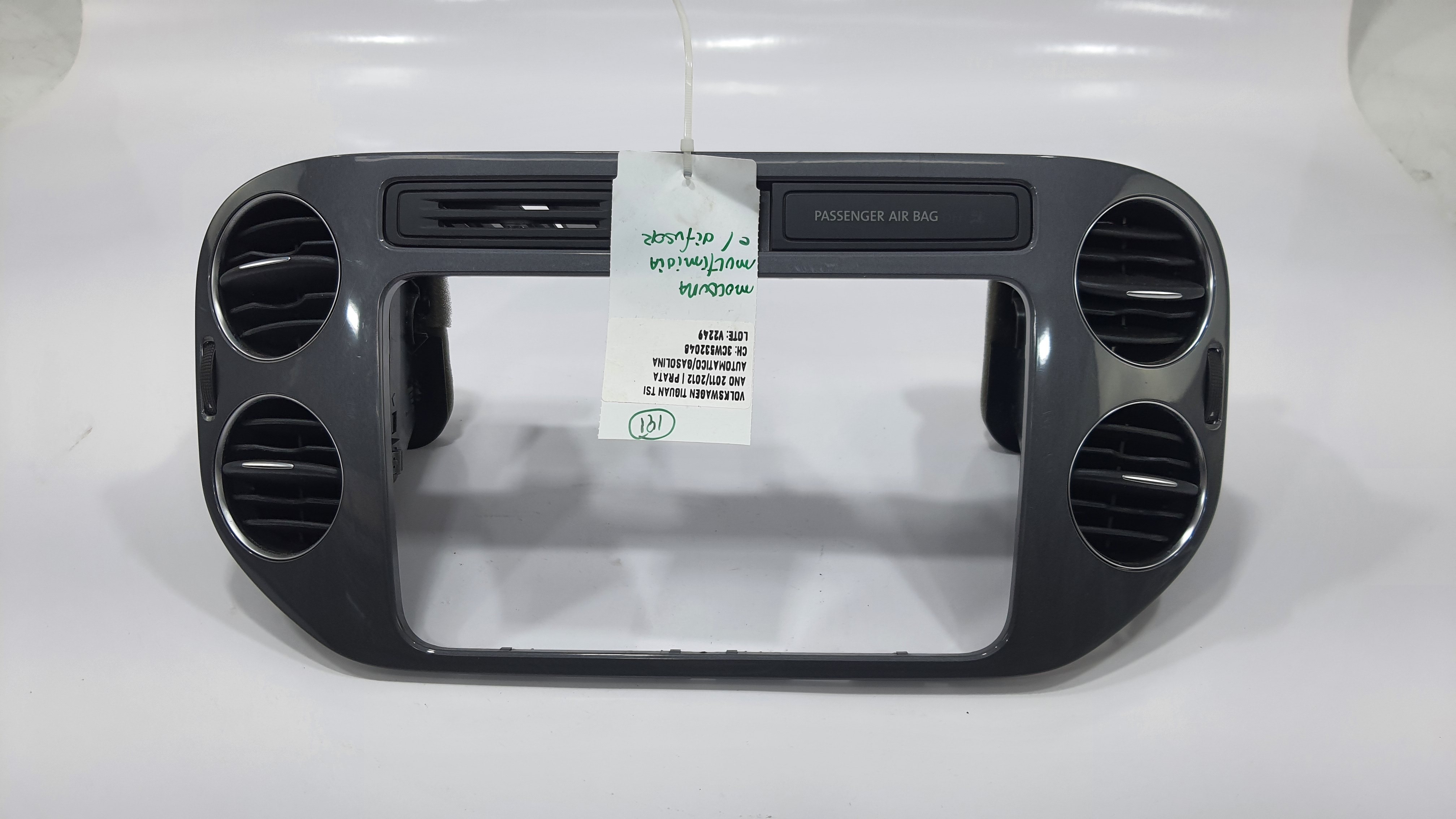 Moldura Multimidia Volkswagen Tiguan 2012 V2249 Preto 2