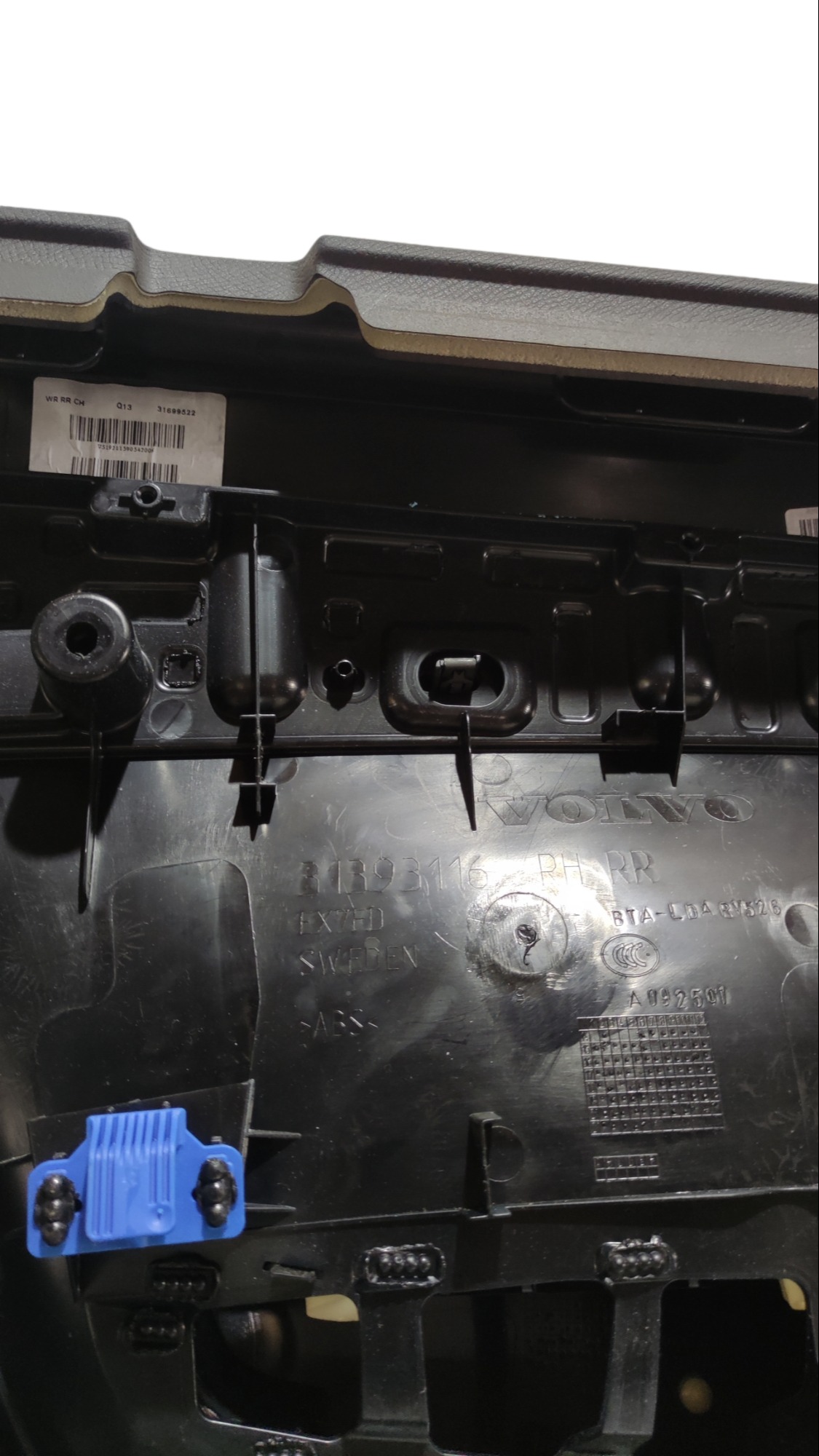 Forro Porta Traseira Direita Volvo Xc90 2022 31393116 Preto 5