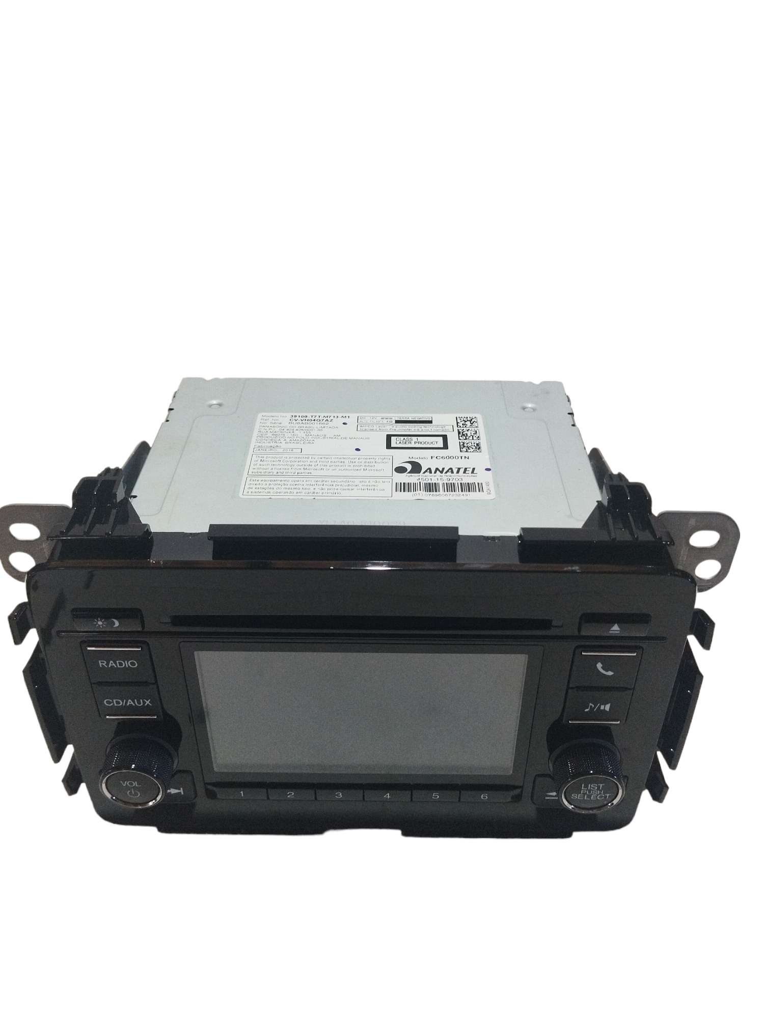 Multimídia Original Honda Hr-v 2018 39100t7tm713m1 Preto 2