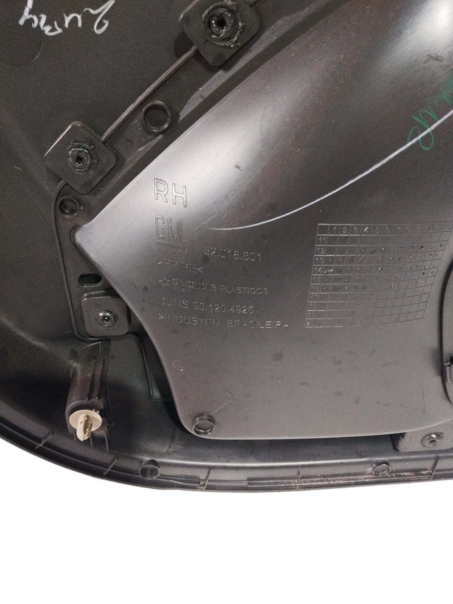 Forro Porta Traseira Direita Chevrolet Spin 2017 Ótimo  Preto 6