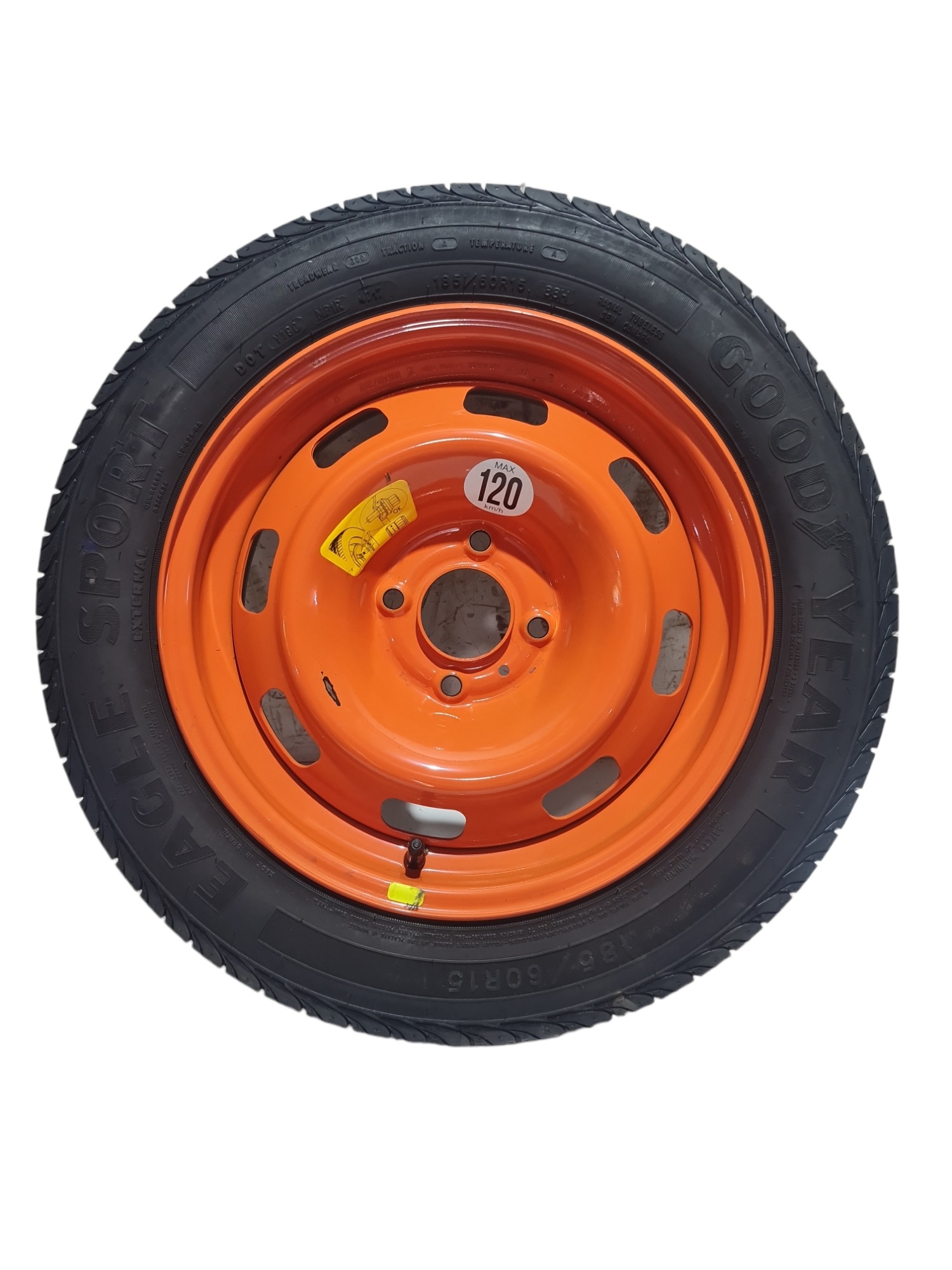 Estepe Peugeot 2008 Aro 15 185/60 Goodyear Seminovo Origin Laranja 2