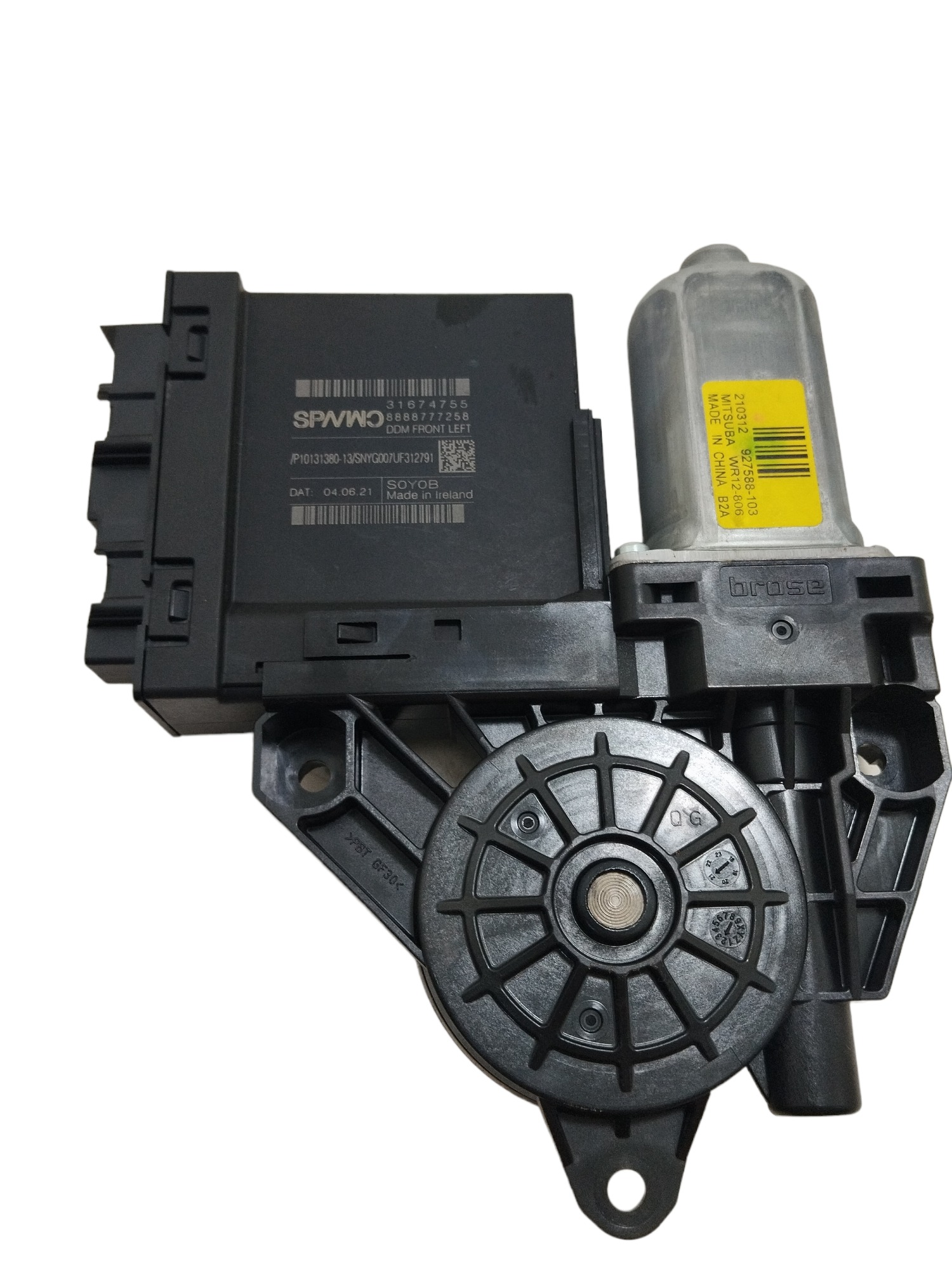 Motor Vidro Dianteiro Esquerdo Volvo Xc90 2021/2022 Origin