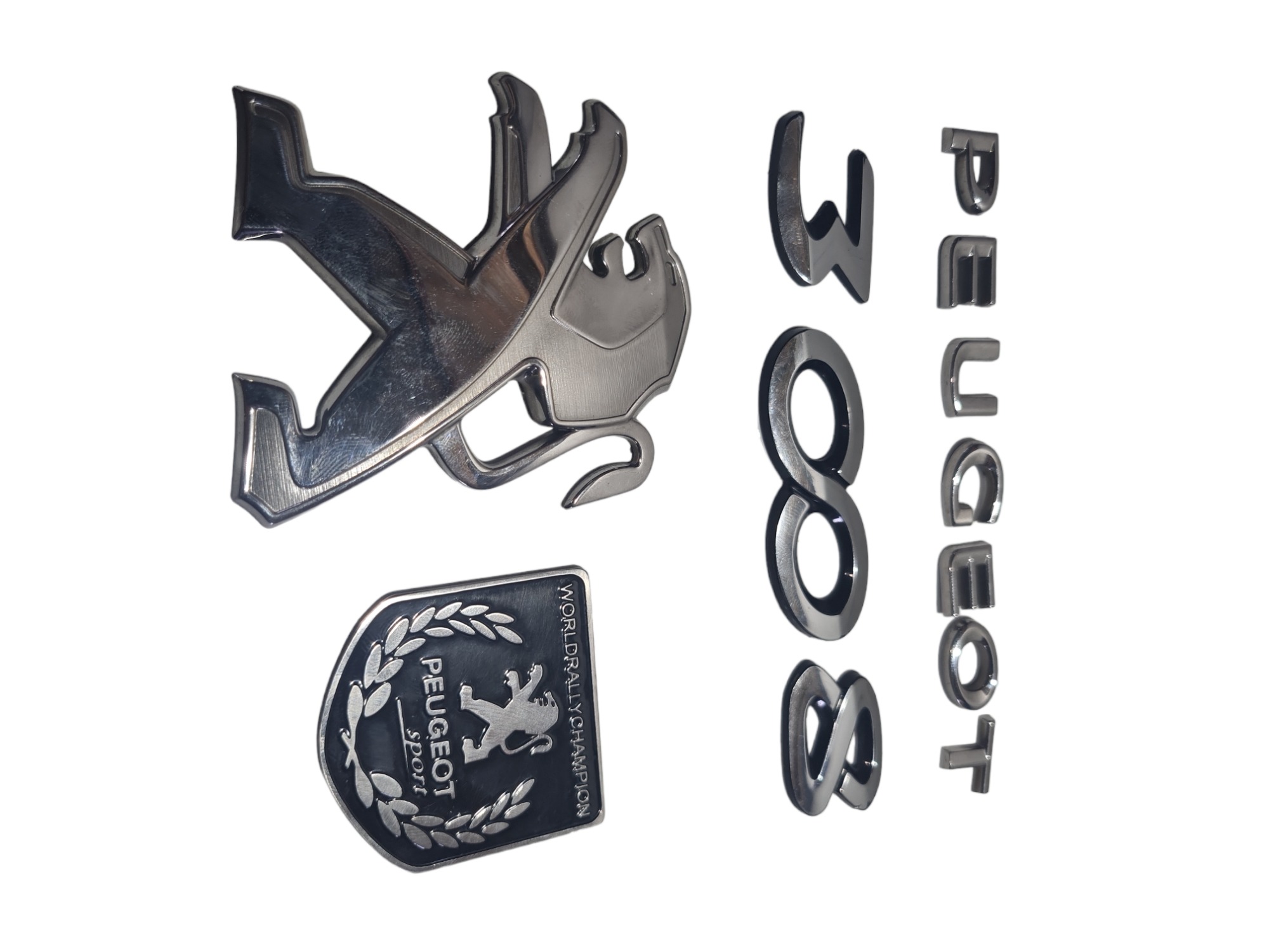 Jogo De Emblema Letreiro Traseiro Peugeot 3008 Original ! Cromado 4