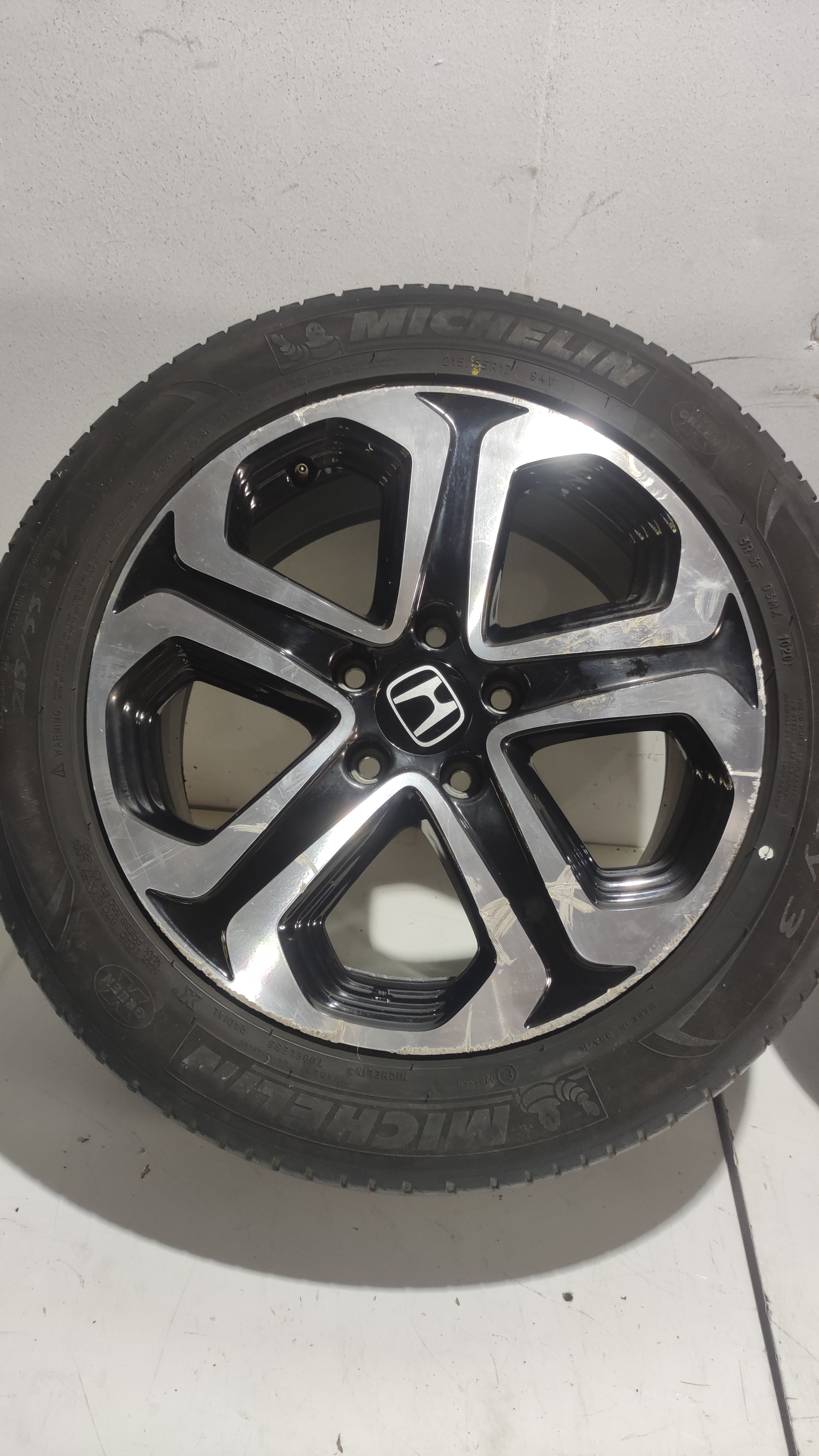 Jogo De Roda Com Pneu Honda Hrv Hr-v 2016 A 2020 Original  Cinza 4