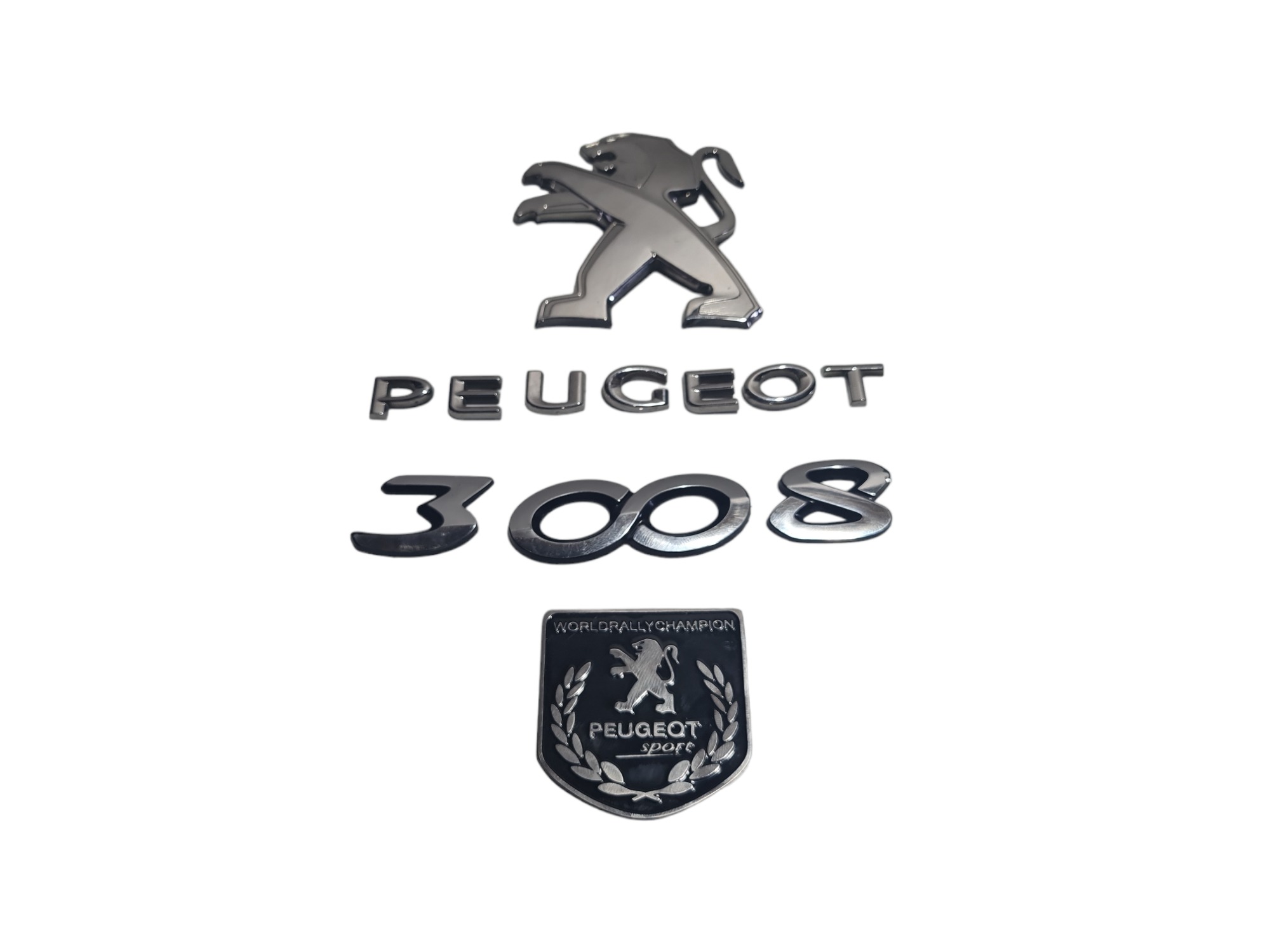 Jogo De Emblema Letreiro Traseiro Peugeot 3008 Original ! Cromado 5