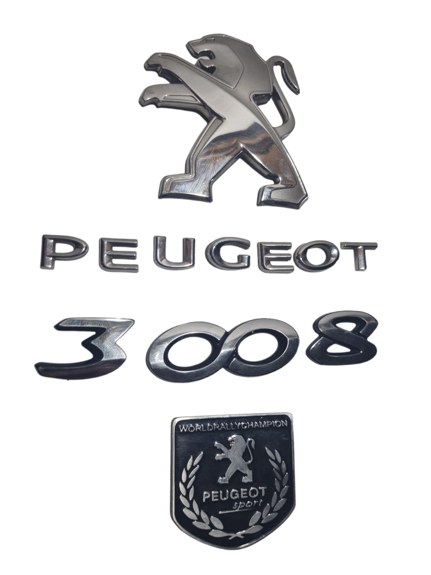 Jogo De Emblema Letreiro Traseiro Peugeot 3008 Original ! Cromado 2