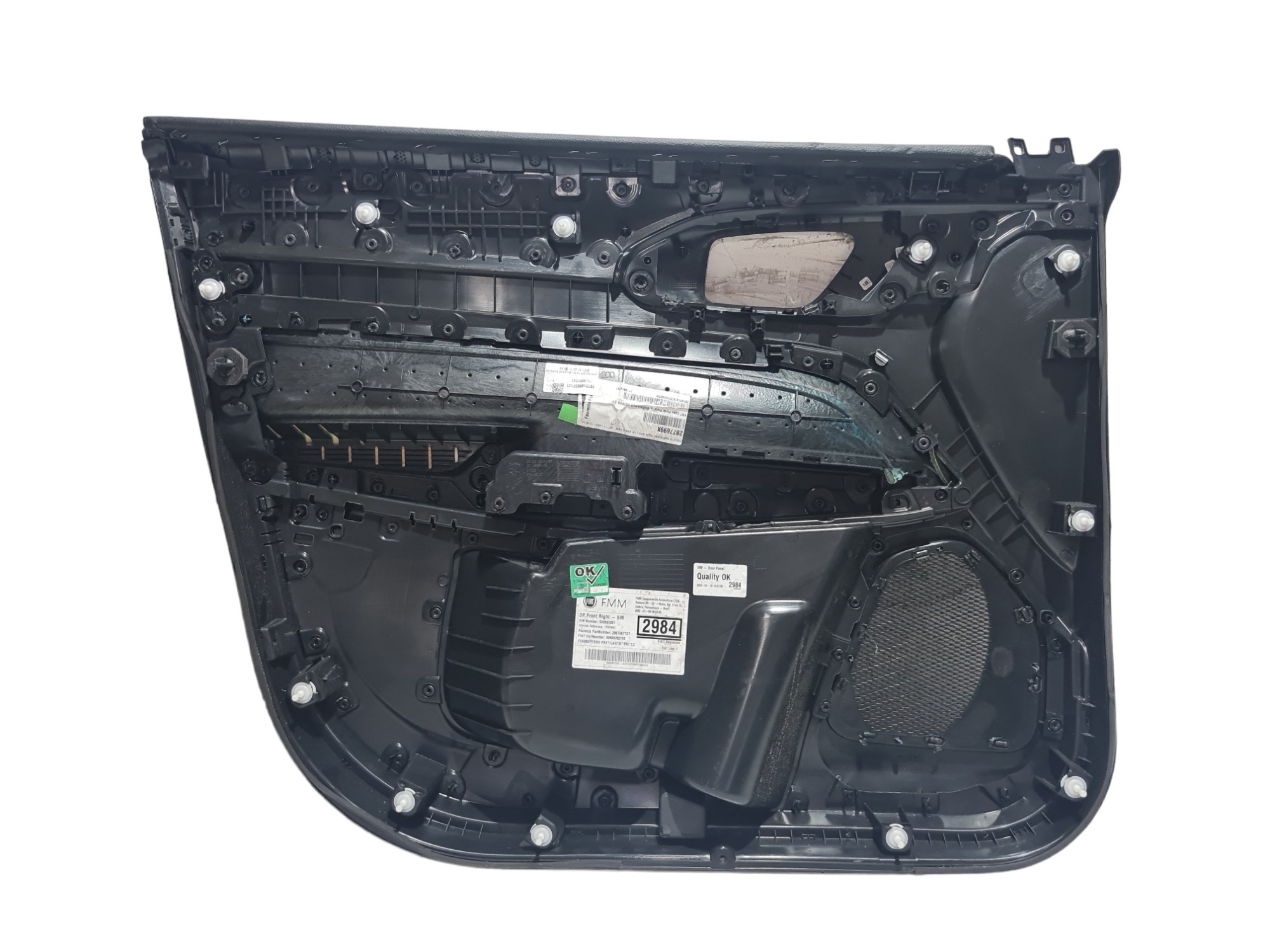 Forro Porta Dianteiro Direito Jeep Commander 2022 Original Preto 5