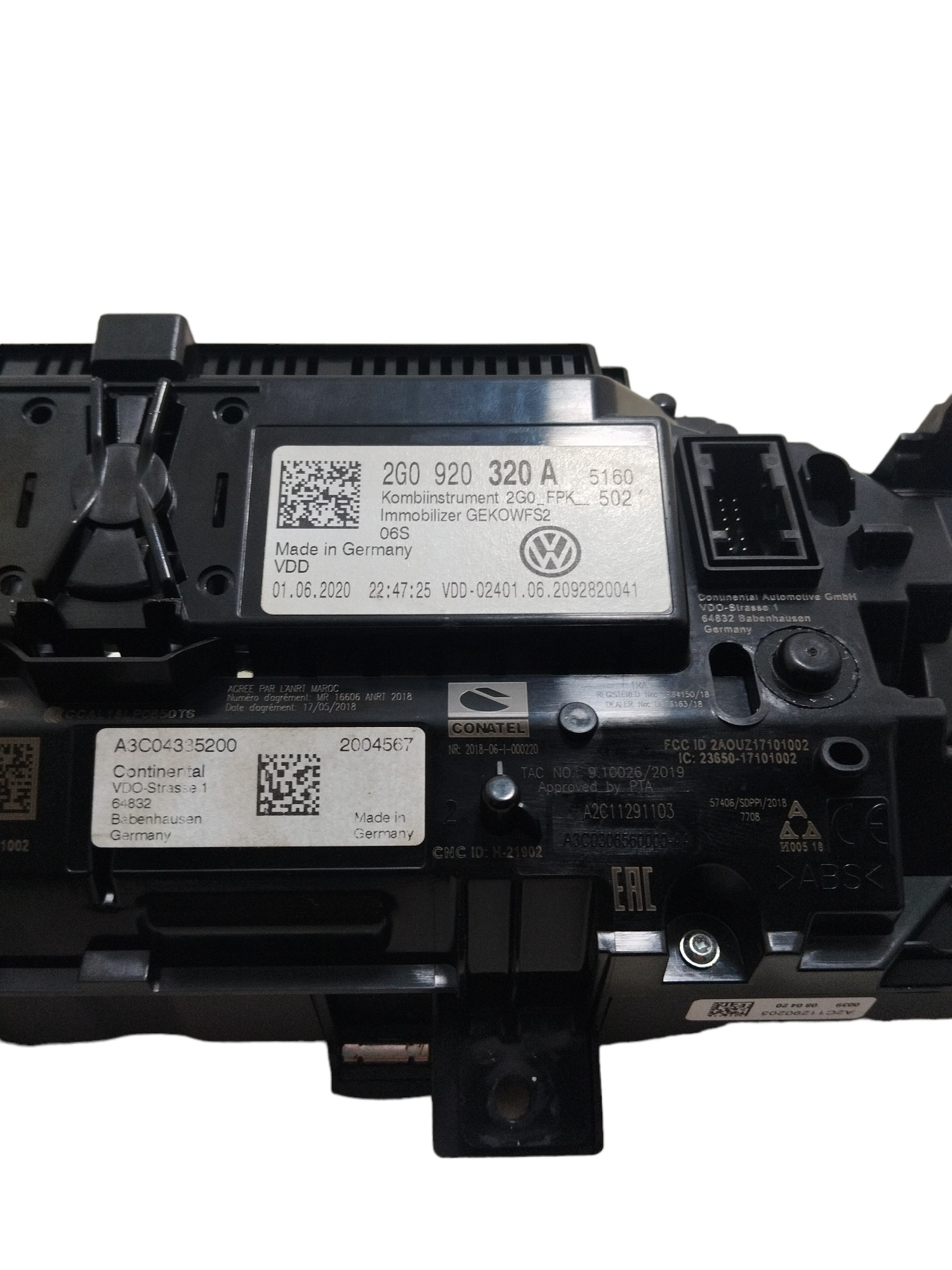Painel Instrumentos Volkswagen T-cross 2021/2022 2g0920320 Preto 3