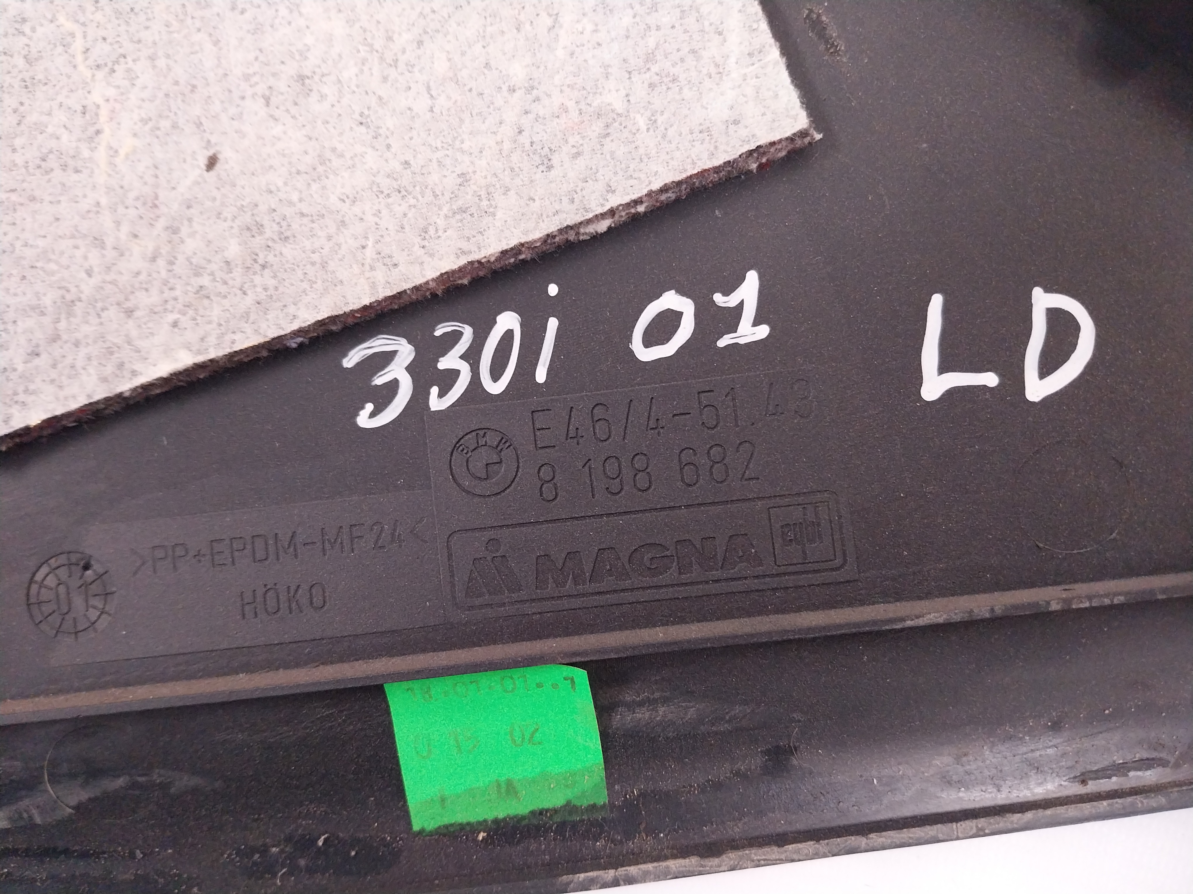 Acabamento Coluna Central Direito Bmw 330 328 325 320 E46 6