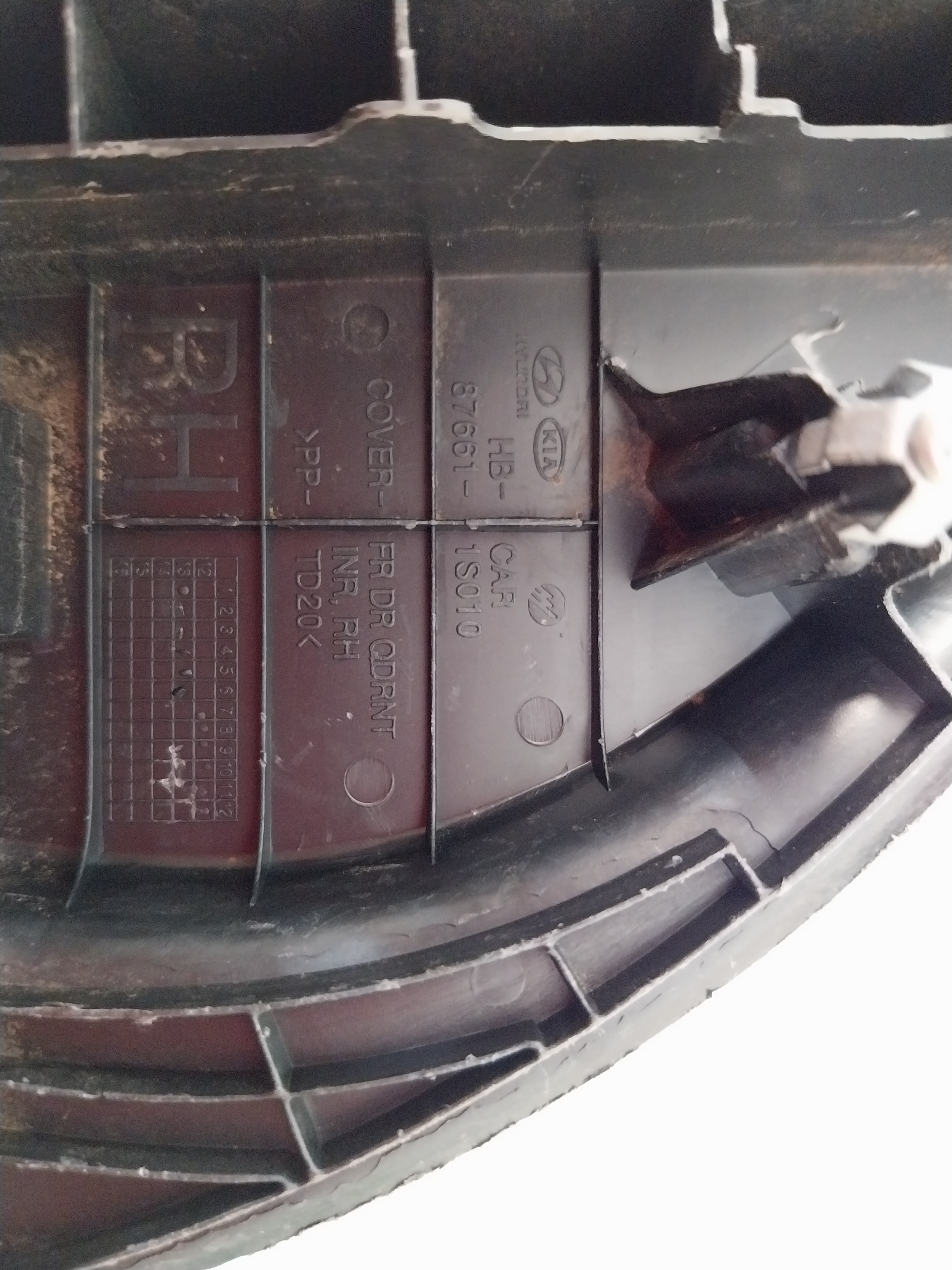Moldura Interna Retrovisor Direito Hb20 2012 A 2019  Preto 5