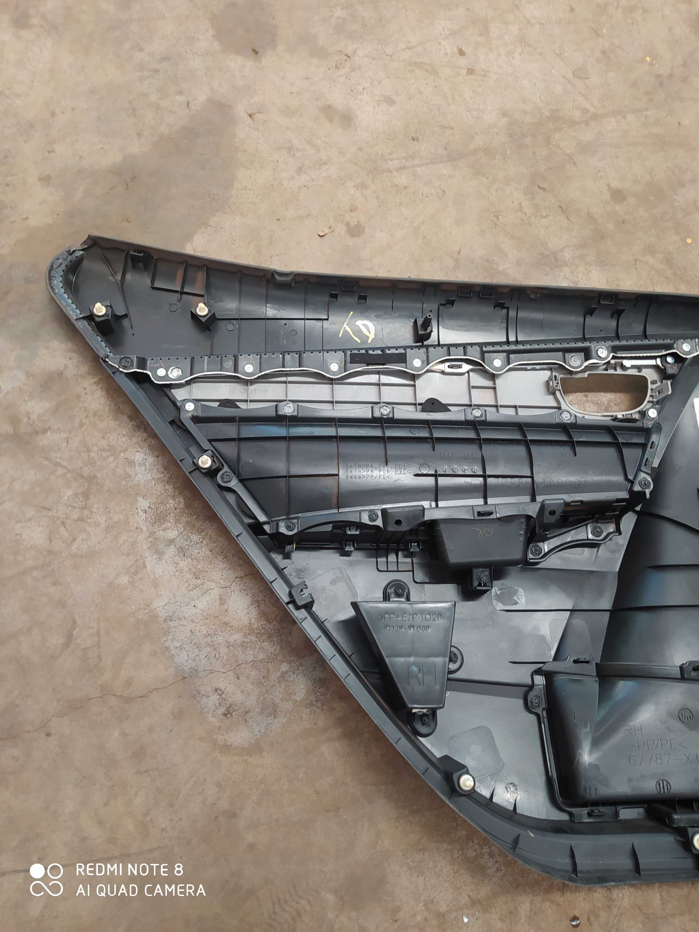 Forro De Porta Traseiro Direito Toyota Corolla Xei 2015 Preto E Cinza 6