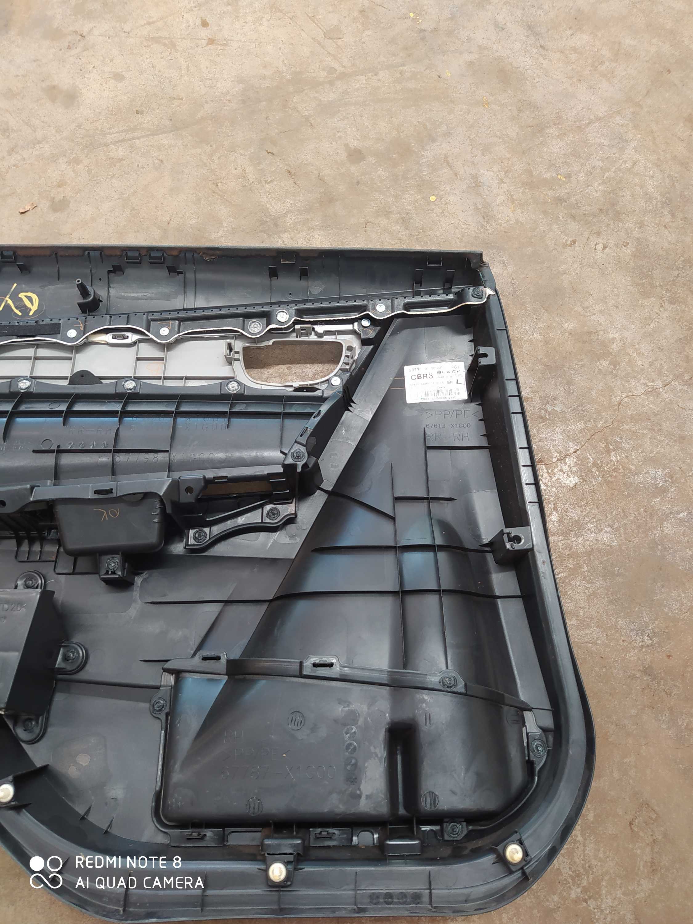Forro De Porta Traseiro Direito Toyota Corolla Xei 2015 Preto E Cinza 8