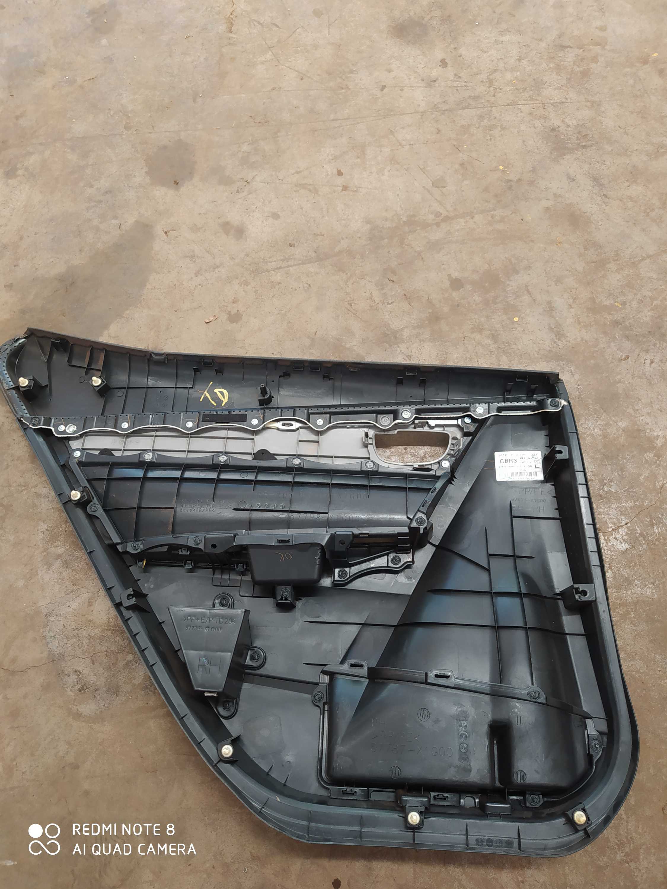 Forro De Porta Traseiro Direito Toyota Corolla Xei 2015 Preto E Cinza 3